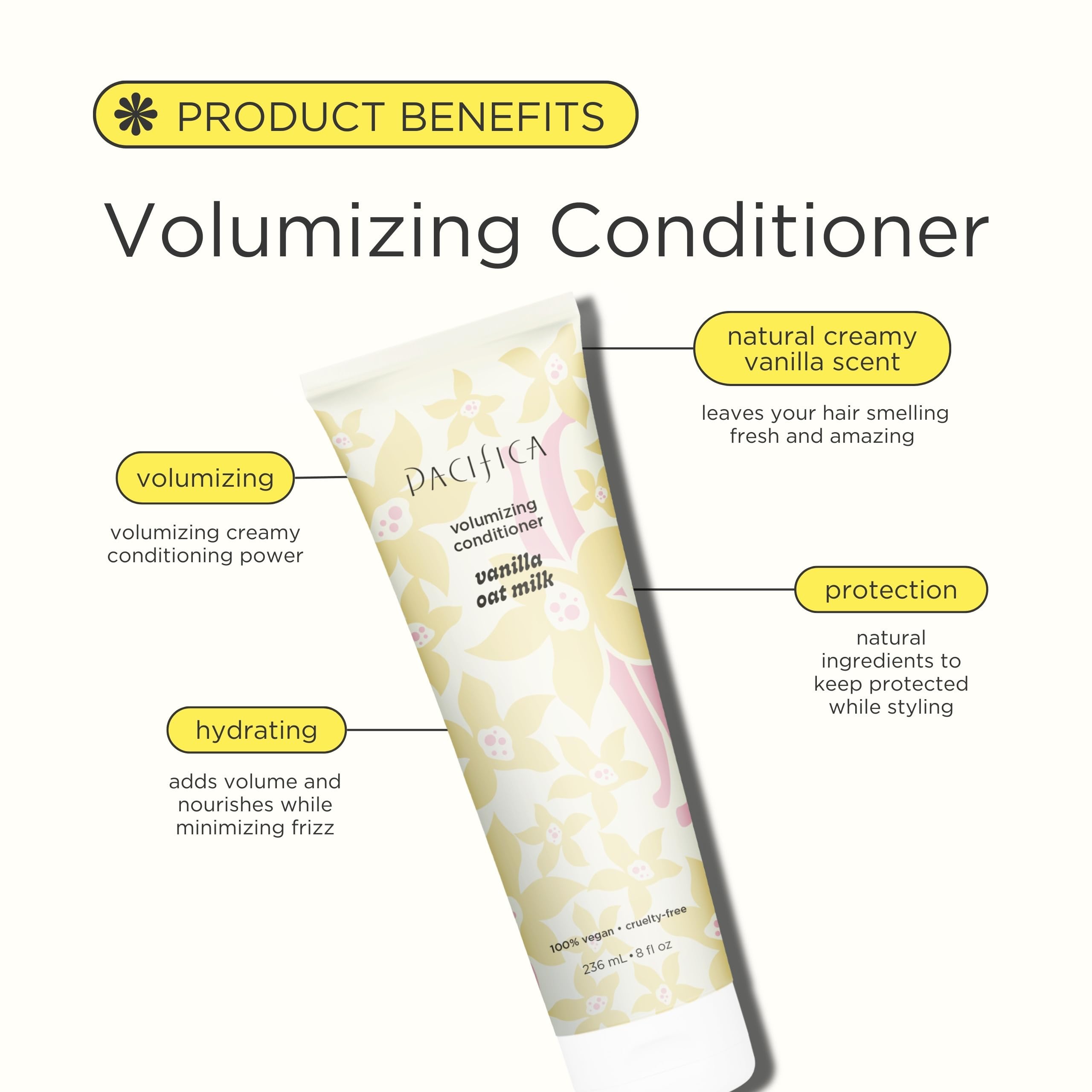 Foto 5 pulgar | Acondicionador Para El Cabello Pacifica, Leche Voluminizadora Y Vainilla, 236 Ml - Venta Internacional.