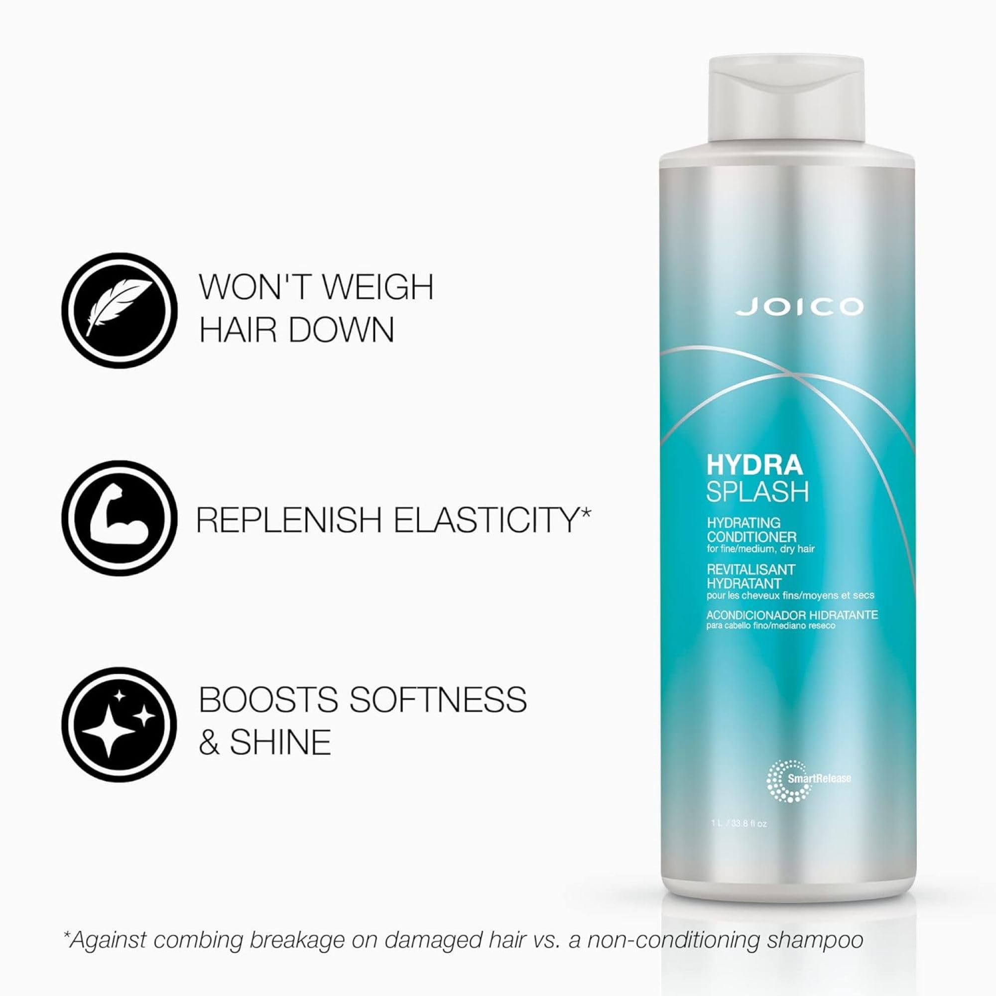 Foto 4 pulgar | Acondicionador Joico Hydrasplash Hydrating 1l Para Cabello Fino, Medio Y Seco - Venta Internacional.