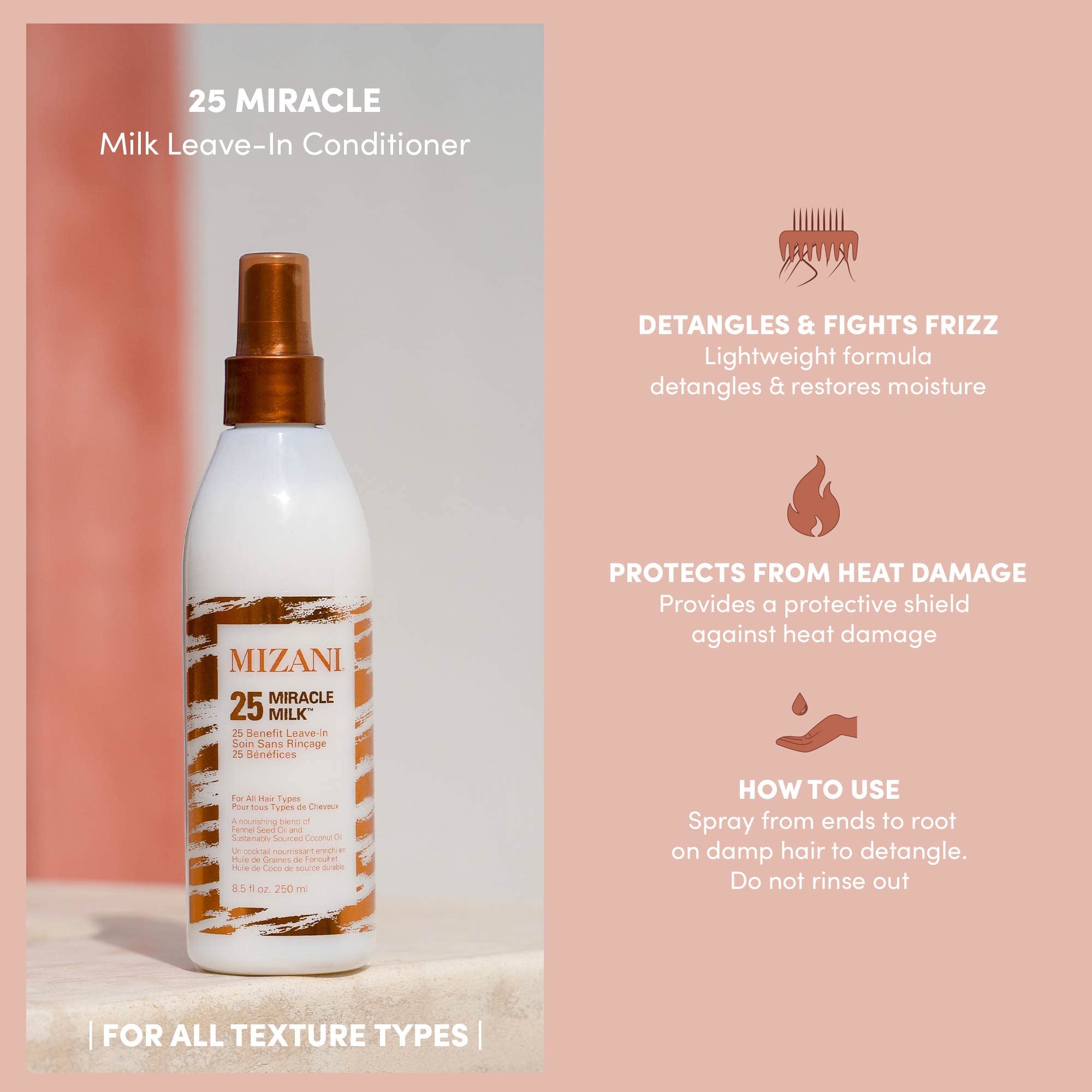 Foto 3 pulgar | Acondicionador Sin Enjuague Mizani 25 Miracle Milk 100 Ml - Venta Internacional.