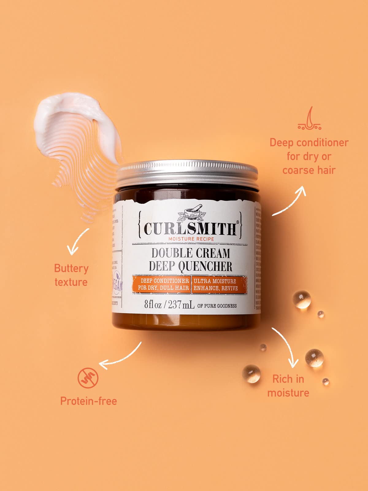 Foto 2 | Acondicionador Profundo Curlsmith, Crema Doble Para Cabello, 237 Ml - Venta Internacional.