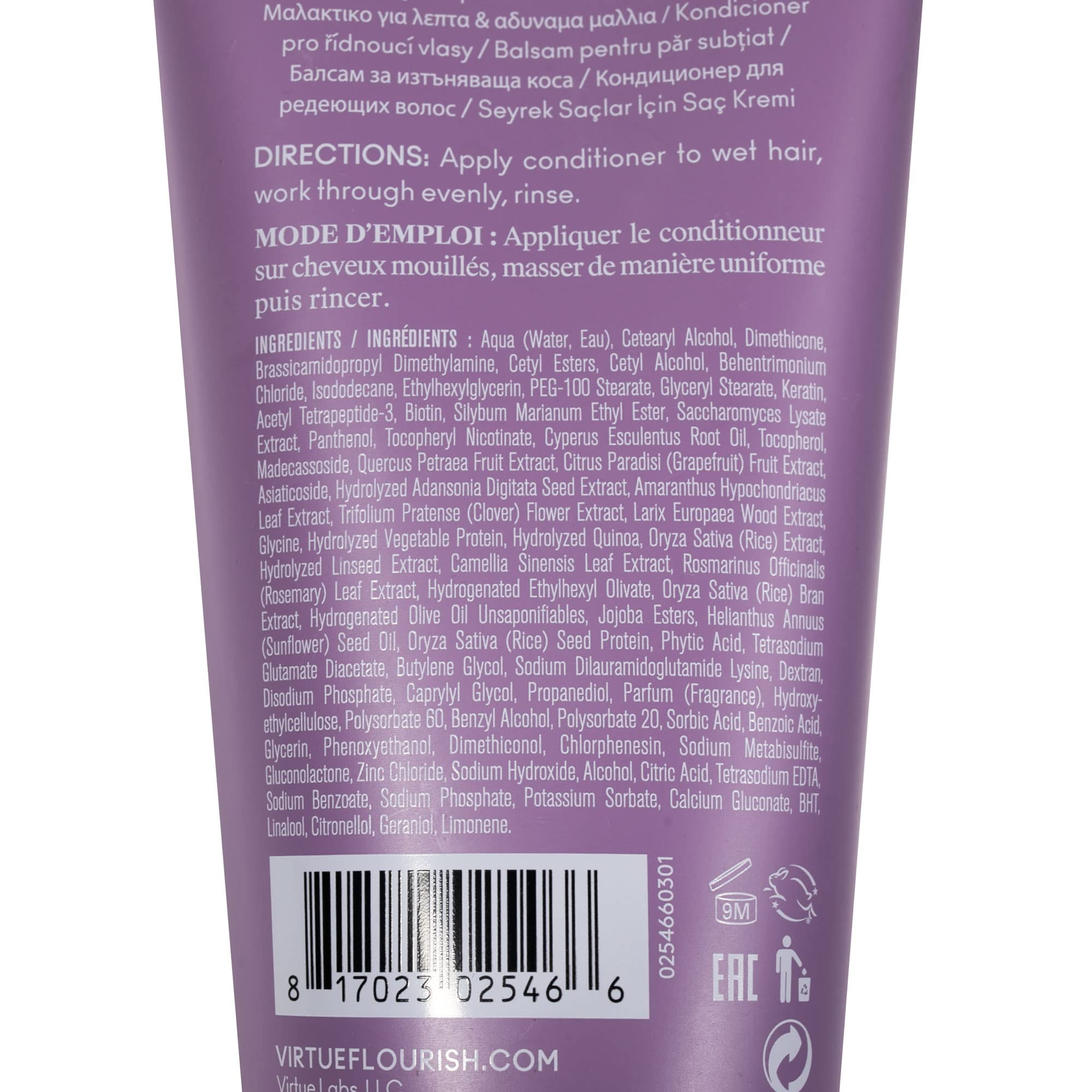 Foto 3 pulgar | Acondicionador Virtue Flourish Para Cabello Fino Y Nutre 250 Ml - Venta Internacional.