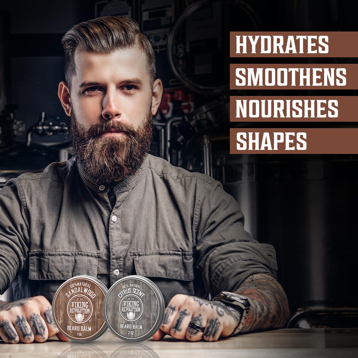Foto 2 | Bálsamo Para Barba Viking Revolution, Cítricos Y Sándalo, 60 Ml, Paquete De 2 - Venta Internacional.