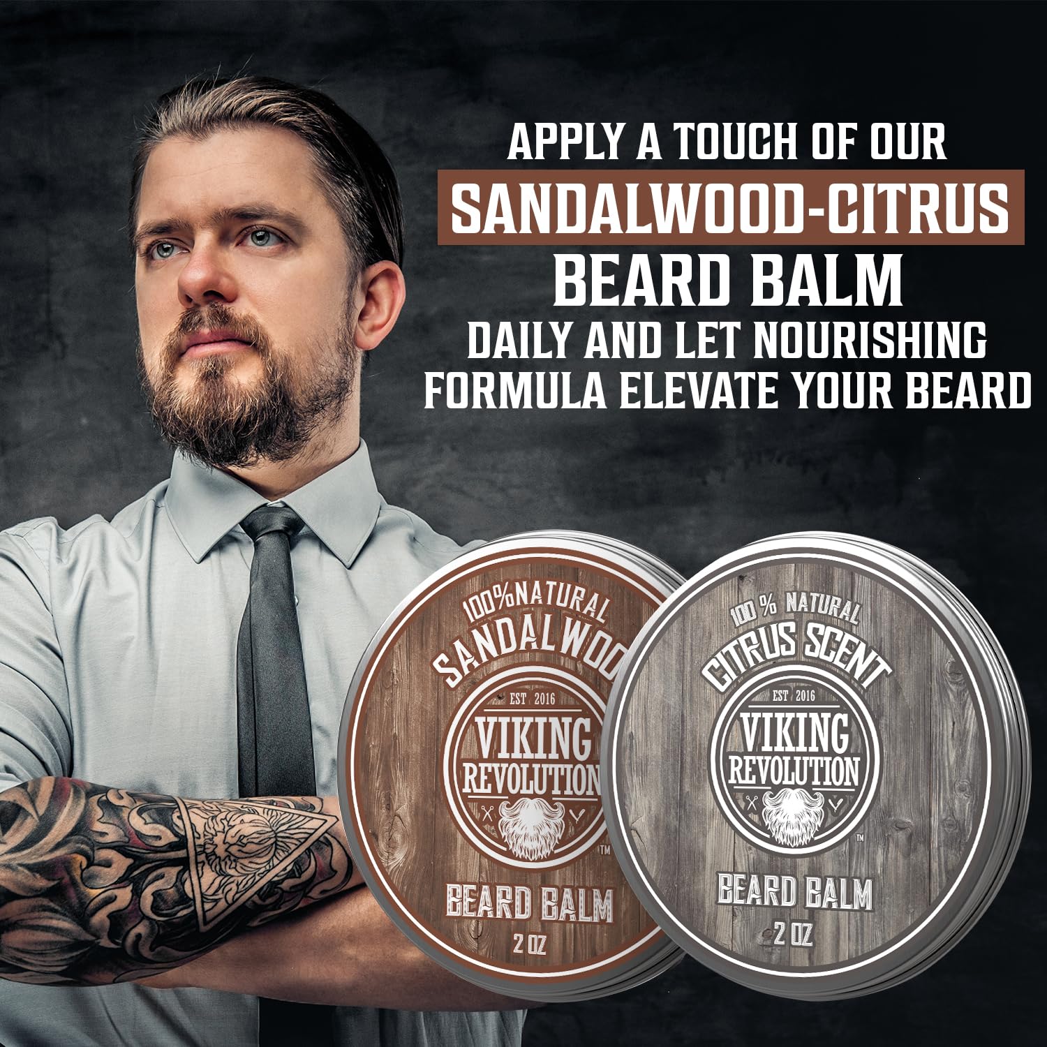 Foto 7 pulgar | Bálsamo Para Barba Viking Revolution, Cítricos Y Sándalo, 60 Ml, Paquete De 2 - Venta Internacional.