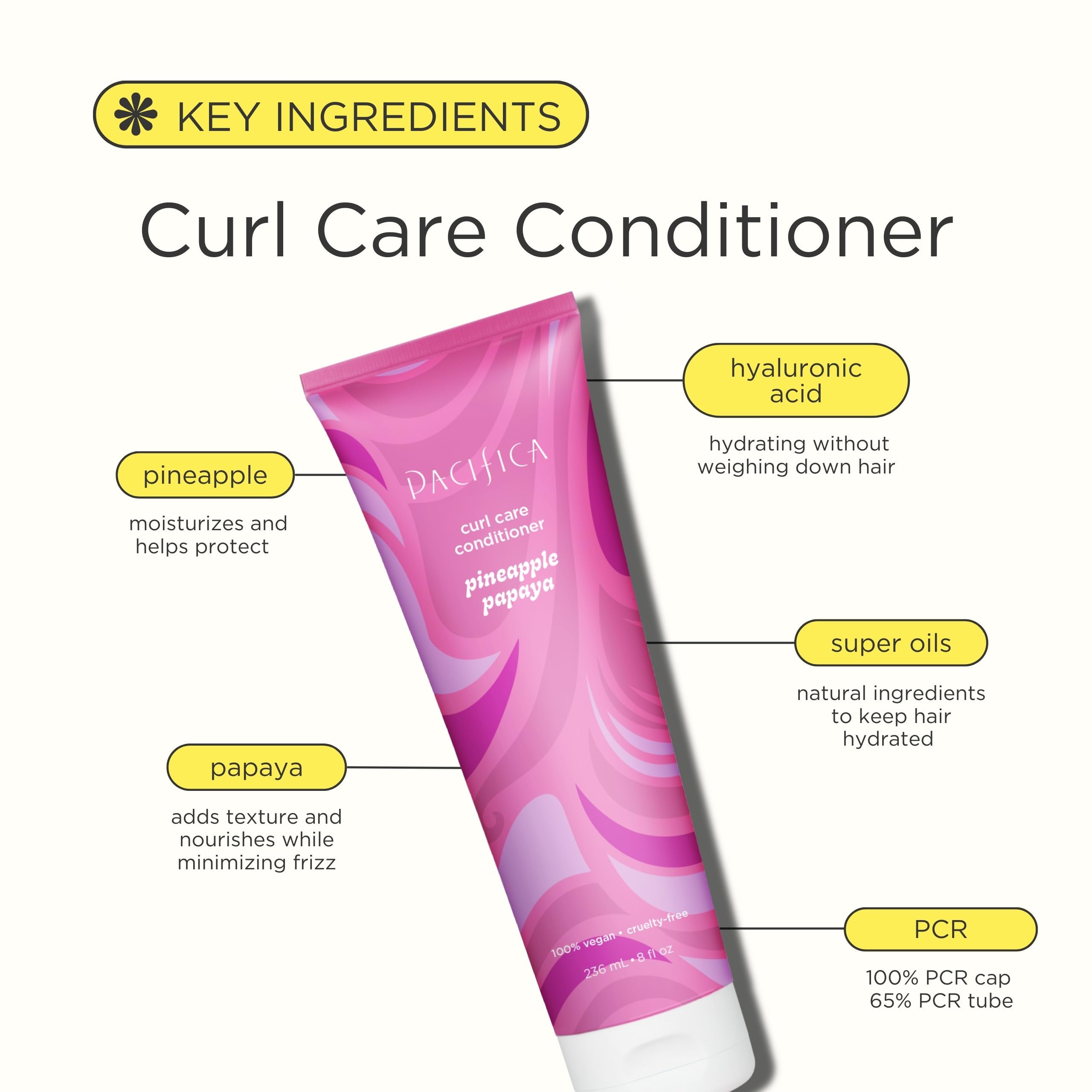 Foto 7 pulgar | Acondicionador Pacifica, Piña Y Papaya, Riza El Cabello Rizado - Venta Internacional.