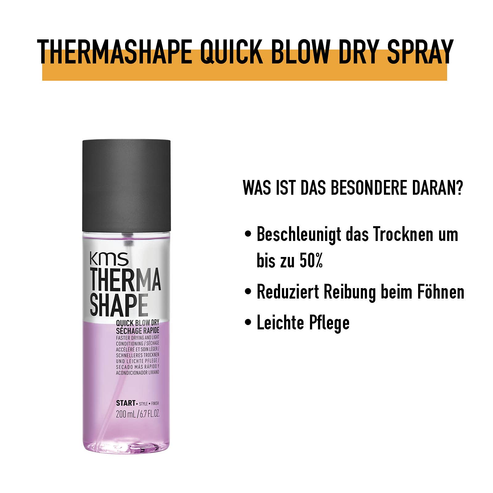 Foto 3 pulgar | Aerosol Kms Thermashape Quick Para Secar Completamente, 200 Ml - Venta Internacional.