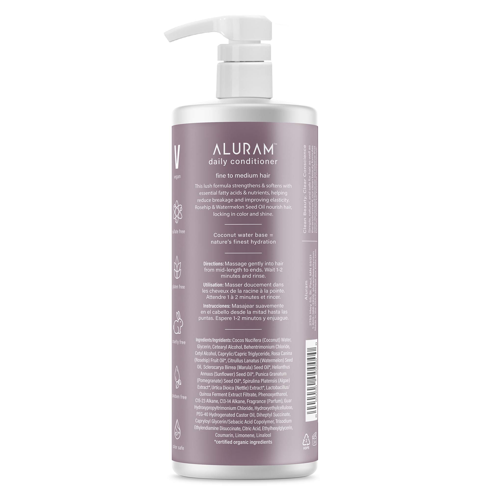 Foto 3 pulgar | Acondicionador Aluram Coconut Water Daily 1l Clean Hydration - Venta Internacional.