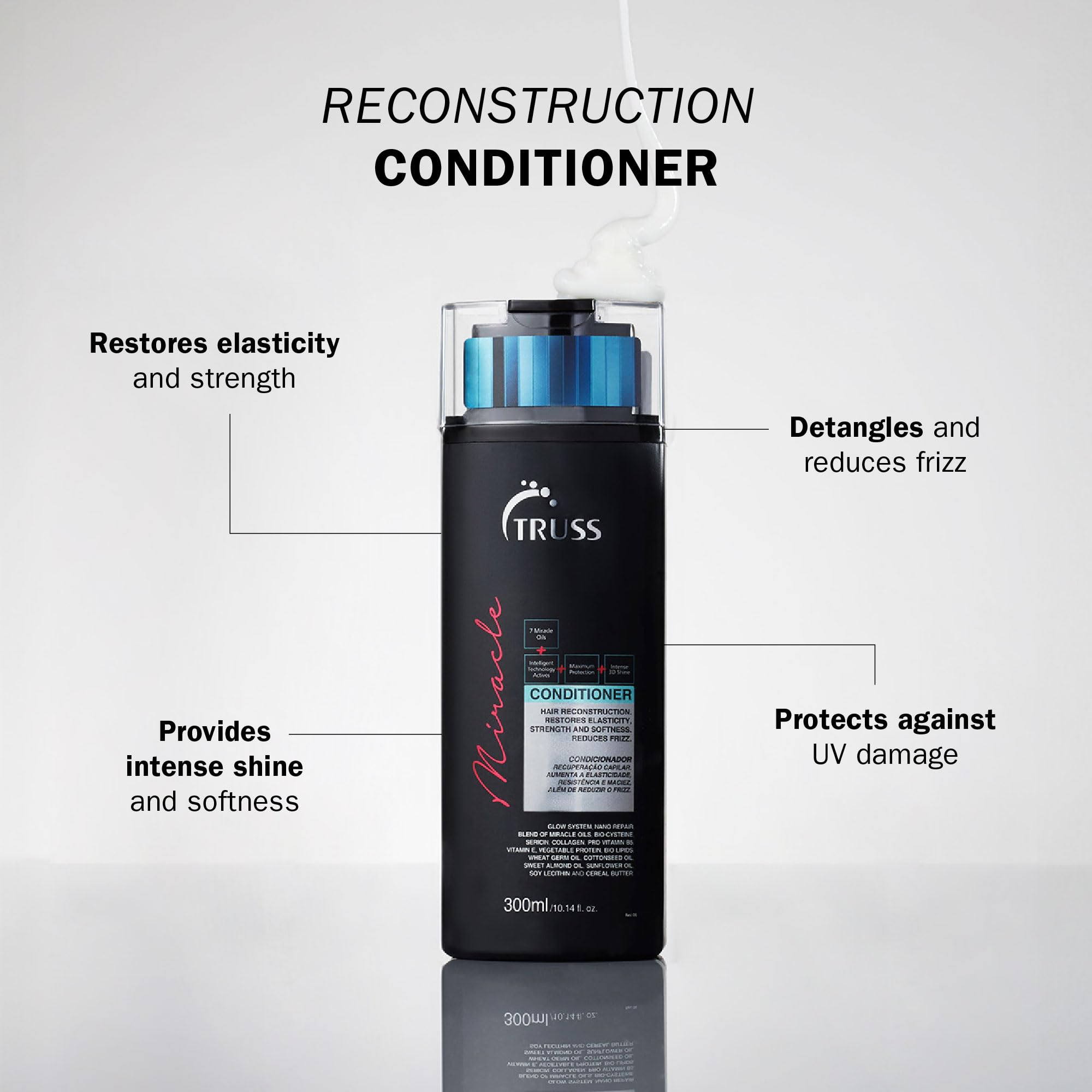 Foto 3 pulgar | Acondicionador Truss Miracle Hair Antienvejecimiento 300 Ml Para Cabello Seco - Venta Internacional.
