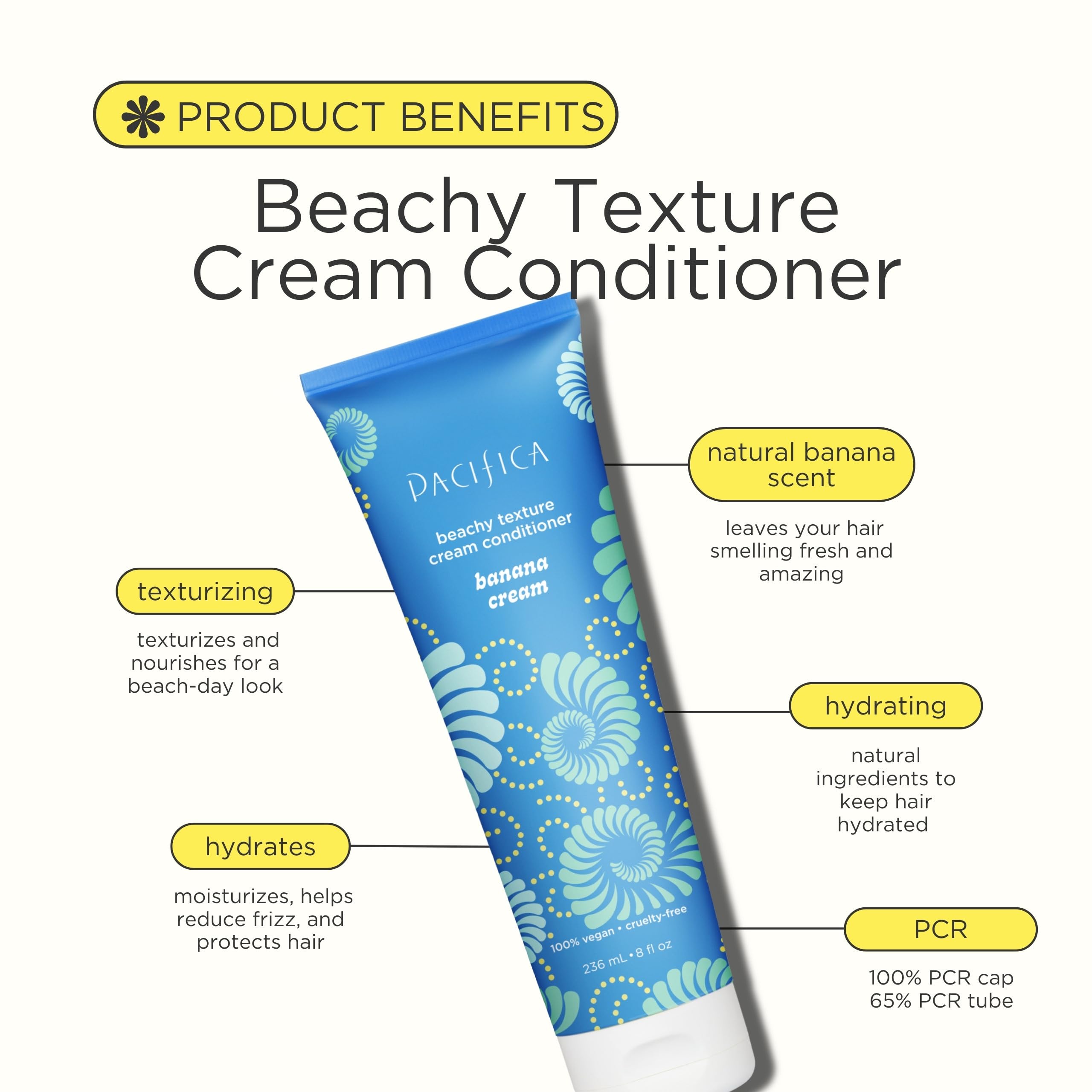 Foto 3 pulgar | Acondicionador Para El Cabello Pacifica Banana Cream Beachy Texture 240 Ml - Venta Internacional.