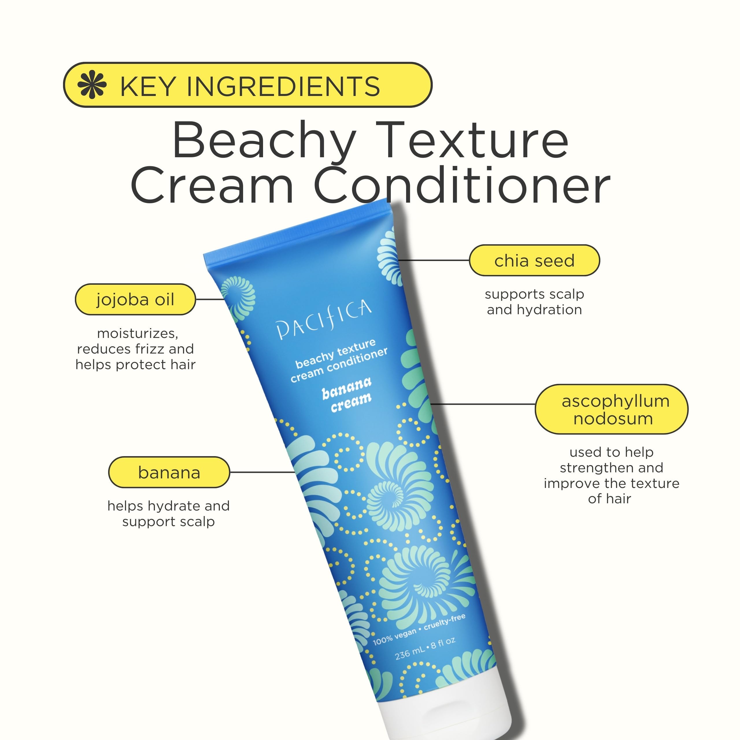 Foto 7 pulgar | Acondicionador Para El Cabello Pacifica Banana Cream Beachy Texture 240 Ml - Venta Internacional.