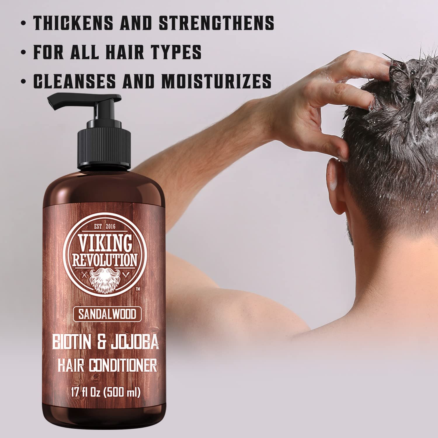 Foto 3 pulgar | Acondicionador Viking Revolution Sandalwood Con Biotina, 500 Ml, Para Hombre - Venta Internacional.