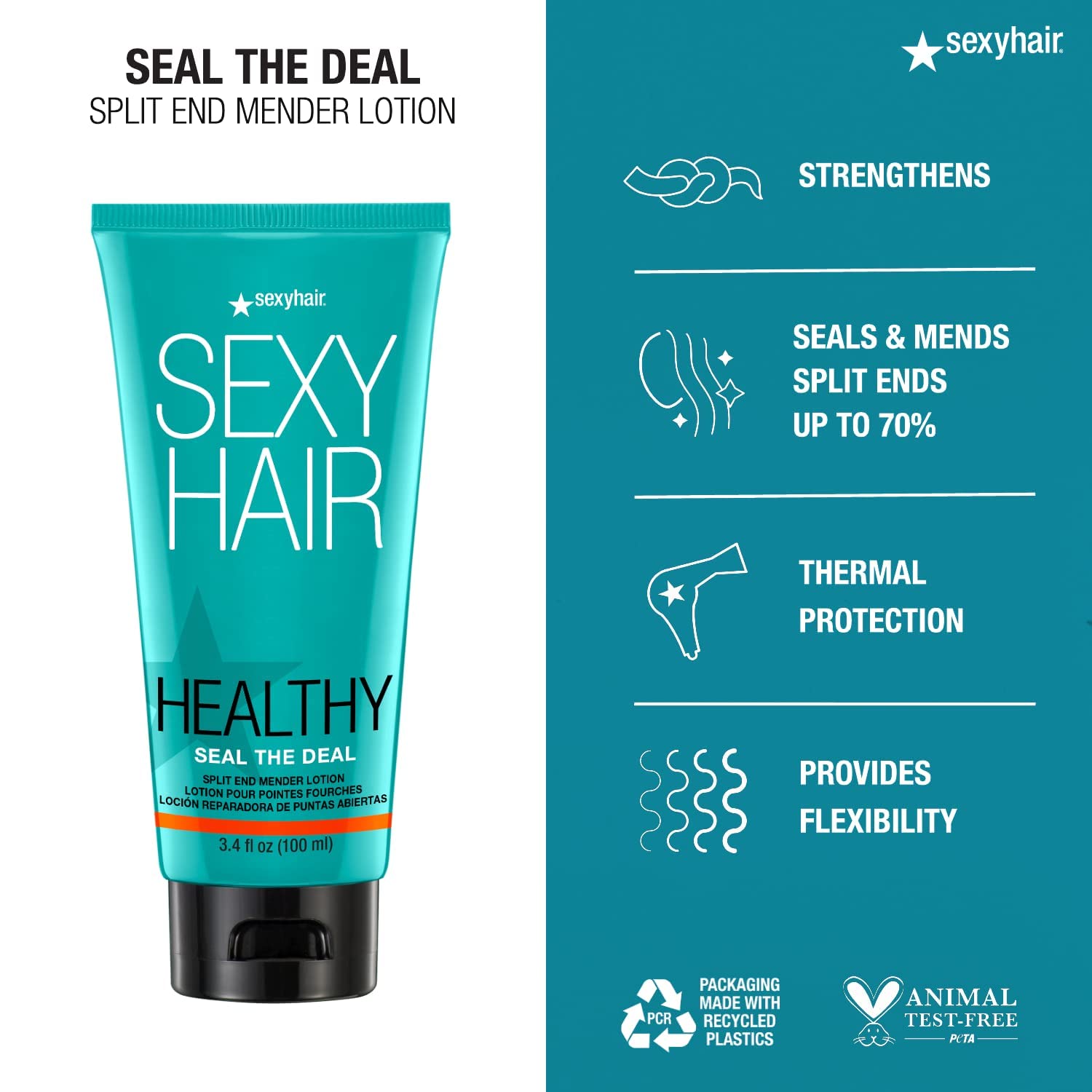 Foto 4 pulgar | Loción Sexyhair Healthy Seal The Deal Split End Mender 100 Ml - Venta Internacional.