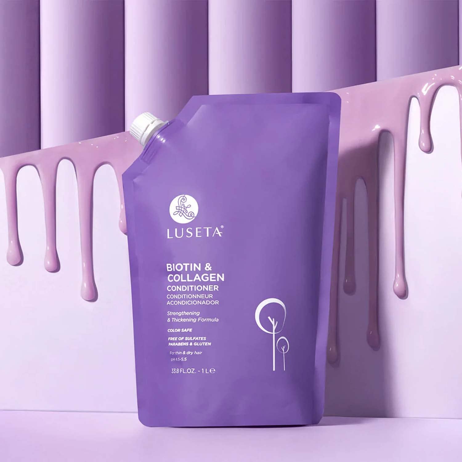 Foto 3 pulgar | Acondicionador Luseta, Espesante Con Biotina Y Colágeno, 1 Litro, Sin Sulfatos - Venta Internacional.