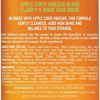 Foto 3 | Enjuague Para Ducha Aveeno Con Vinagre De Sidra De Manzana, 200 Ml, Sin Sulfatos - Venta Internacional.