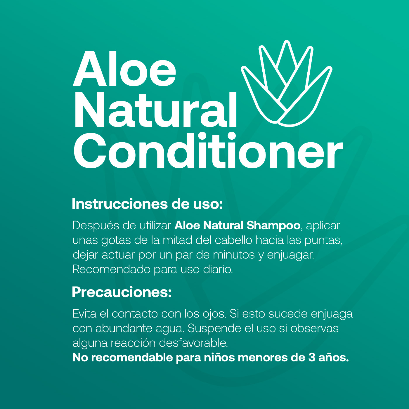 Foto 5 pulgar | Acondicionador Natural De 800ml. Sin Parabenos Ni Sulfatos Con Aloe. Natural Conditioner B Life.
