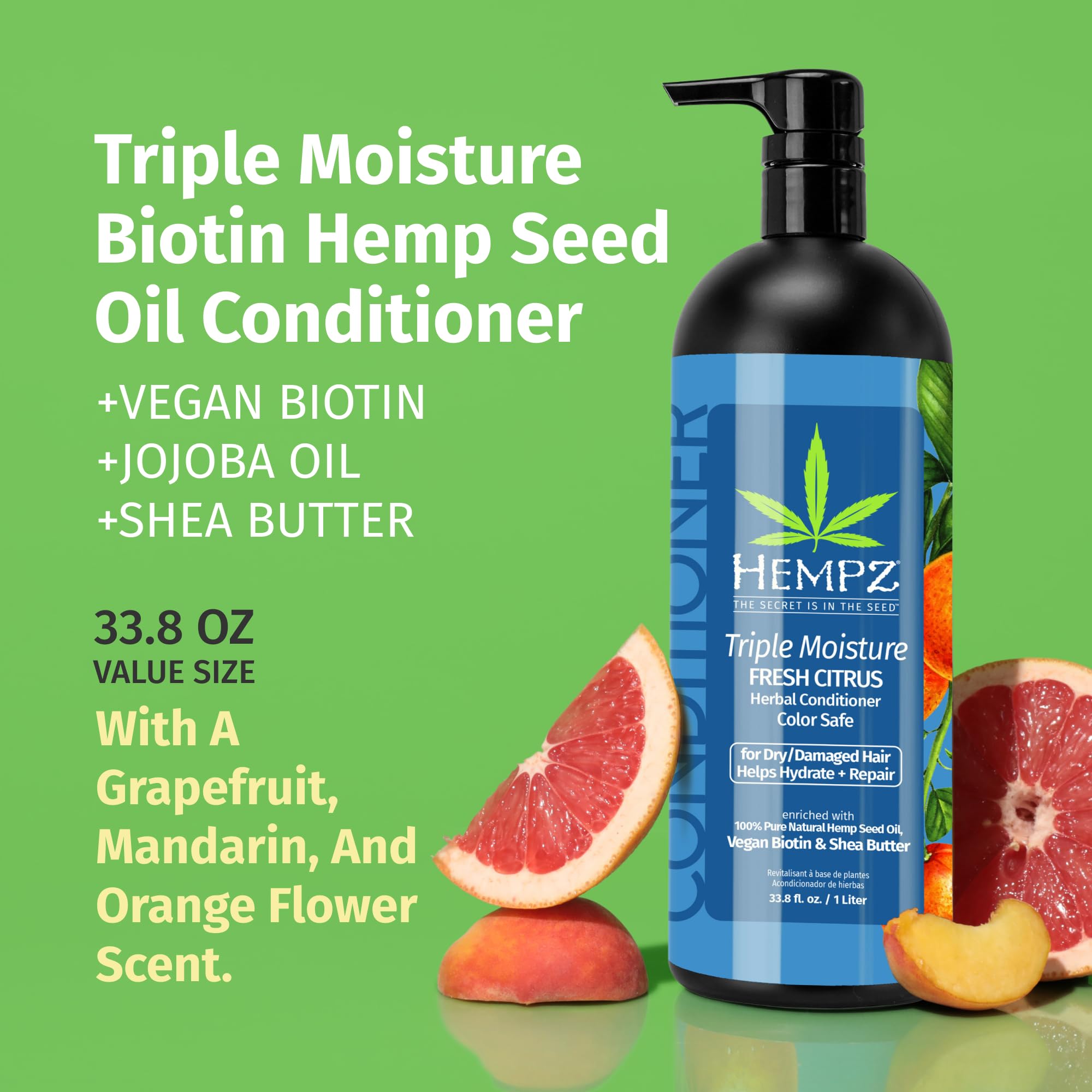 Foto 2 | Acondicionador Hempz Biotin Triple Moisture Fresh Citrus 1l - Venta Internacional.
