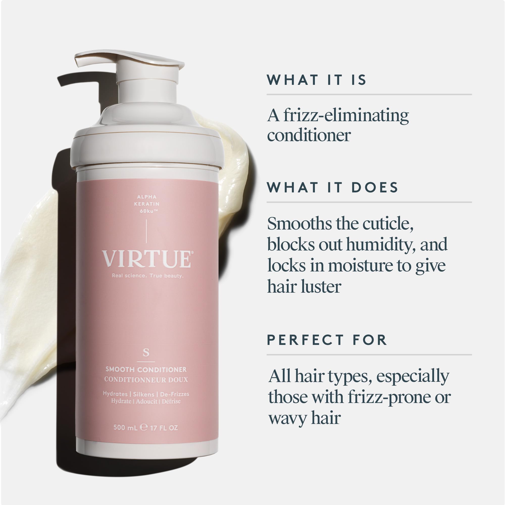 Foto 3 pulgar | Acondicionador Virtue Smooth Para Cabello Rizado Y Control Del Encrespamiento - Venta Internacional.