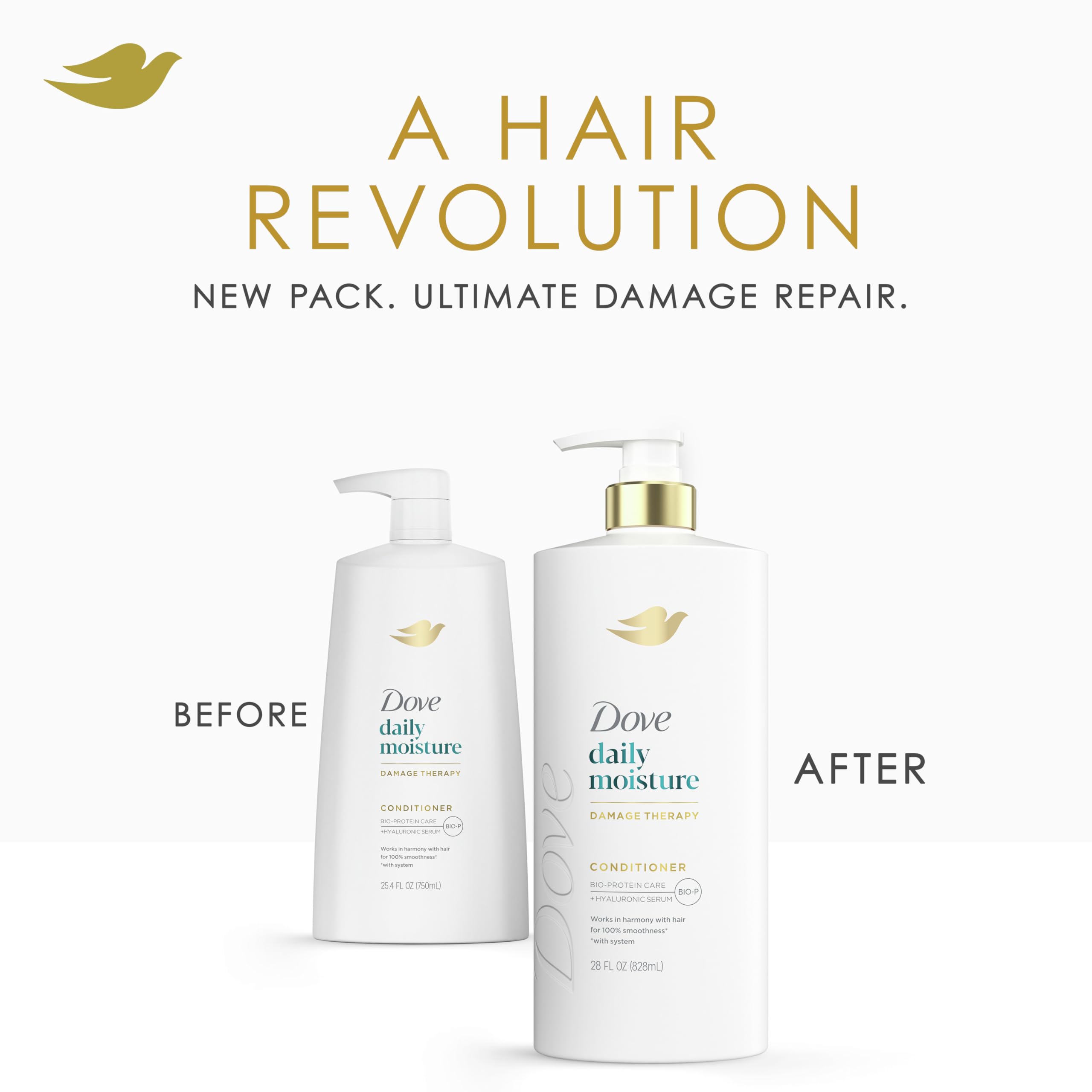 Foto 3 | Acondicionador Dove Daily Moisture Para Cabello Seco 828 Ml - Venta Internacional.
