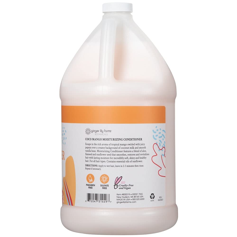 Foto 4 pulgar | Acondicionador Ginger Lily Farms Hidratante Coco Mango 3,78 L - Venta Internacional.