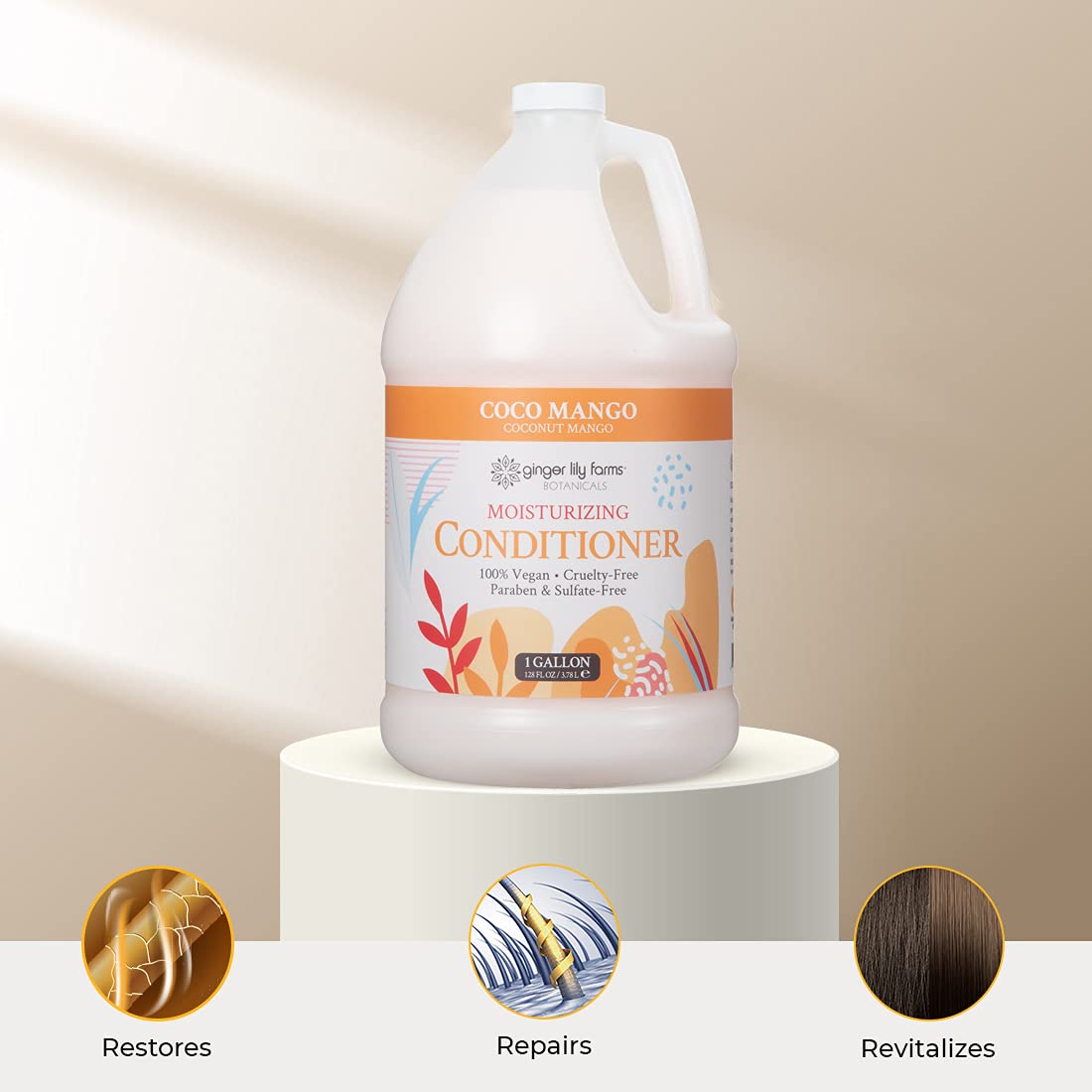 Foto 6 pulgar | Acondicionador Ginger Lily Farms Hidratante Coco Mango 3,78 L - Venta Internacional.