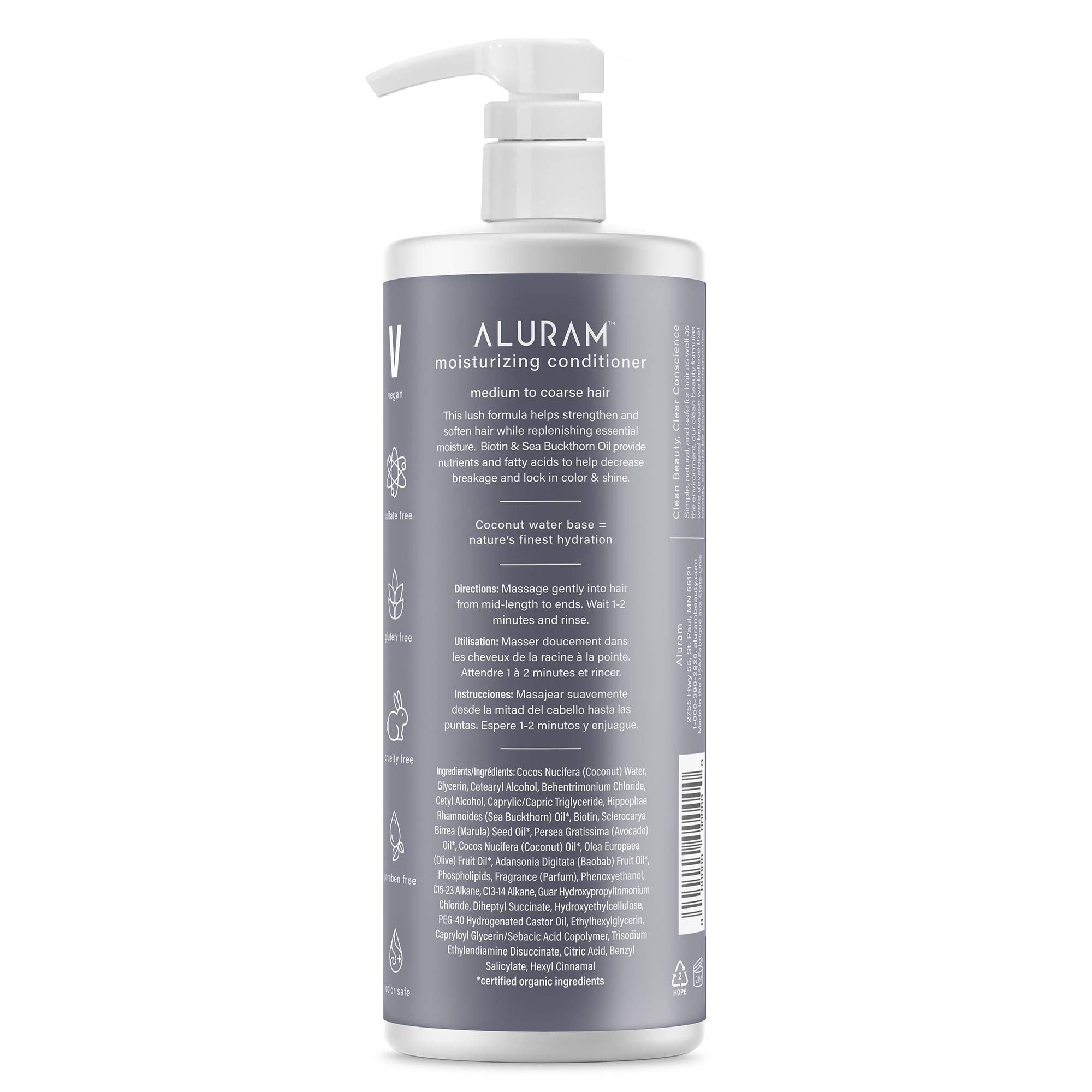 Foto 3 pulgar | Acondicionador Aluram Agua De Coco Hidratante 1l - Venta Internacional.