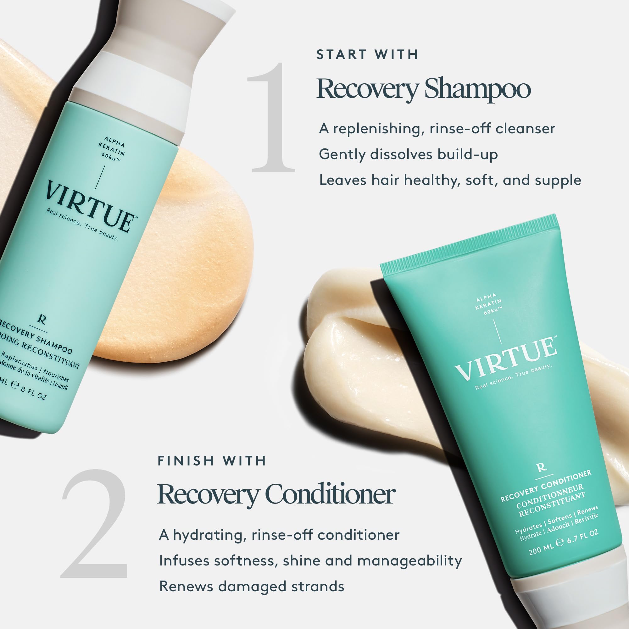 Foto 5 pulgar | El Acondicionador Virtue Recovery Con Queratina Hidrata Y Suaviza El Cabello - Venta Internacional.