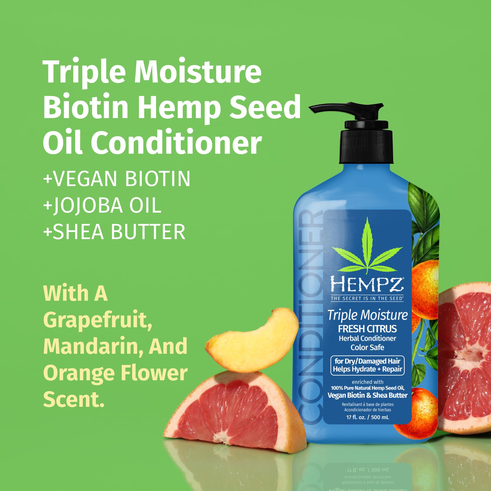 Foto 2 | Acondicionador Hempz Biotin Triple Moisture Fresh Citrus 500 Ml - Venta Internacional.