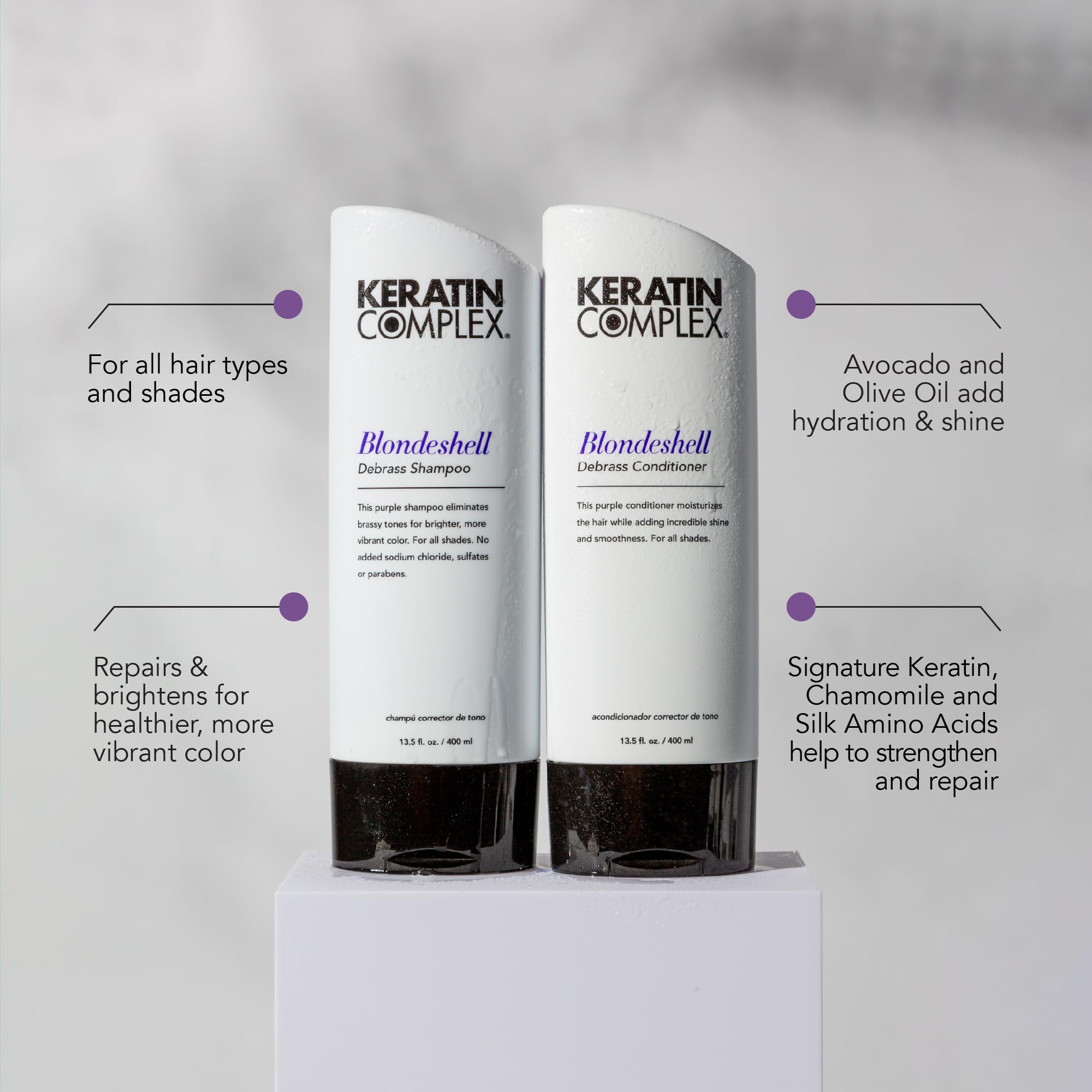Foto 3 pulgar | Acondicionador Keratin Complex Blondeshell Debrass 1l - Venta Internacional.