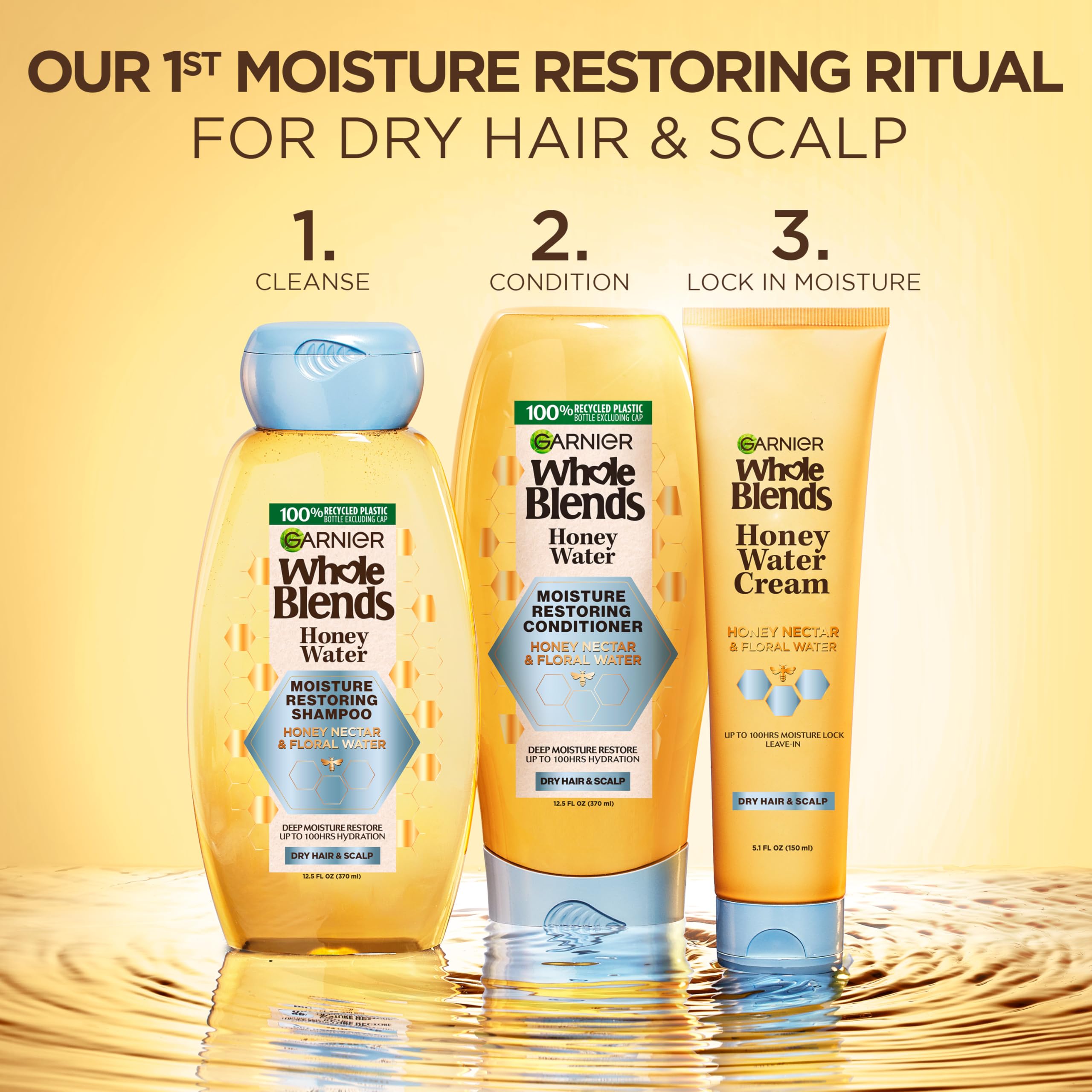 Foto 6 pulgar | Acondicionador Garnier Whole Blends Honey Water 780 Ml Para Cabello Seco - Venta Internacional.