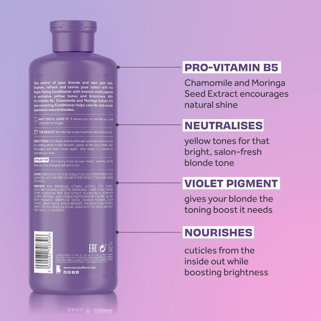 Foto 4 pulgar | Acondicionador Lee Stafford Purple Tonificante Bleach Blonde 500 Ml - Venta Internacional