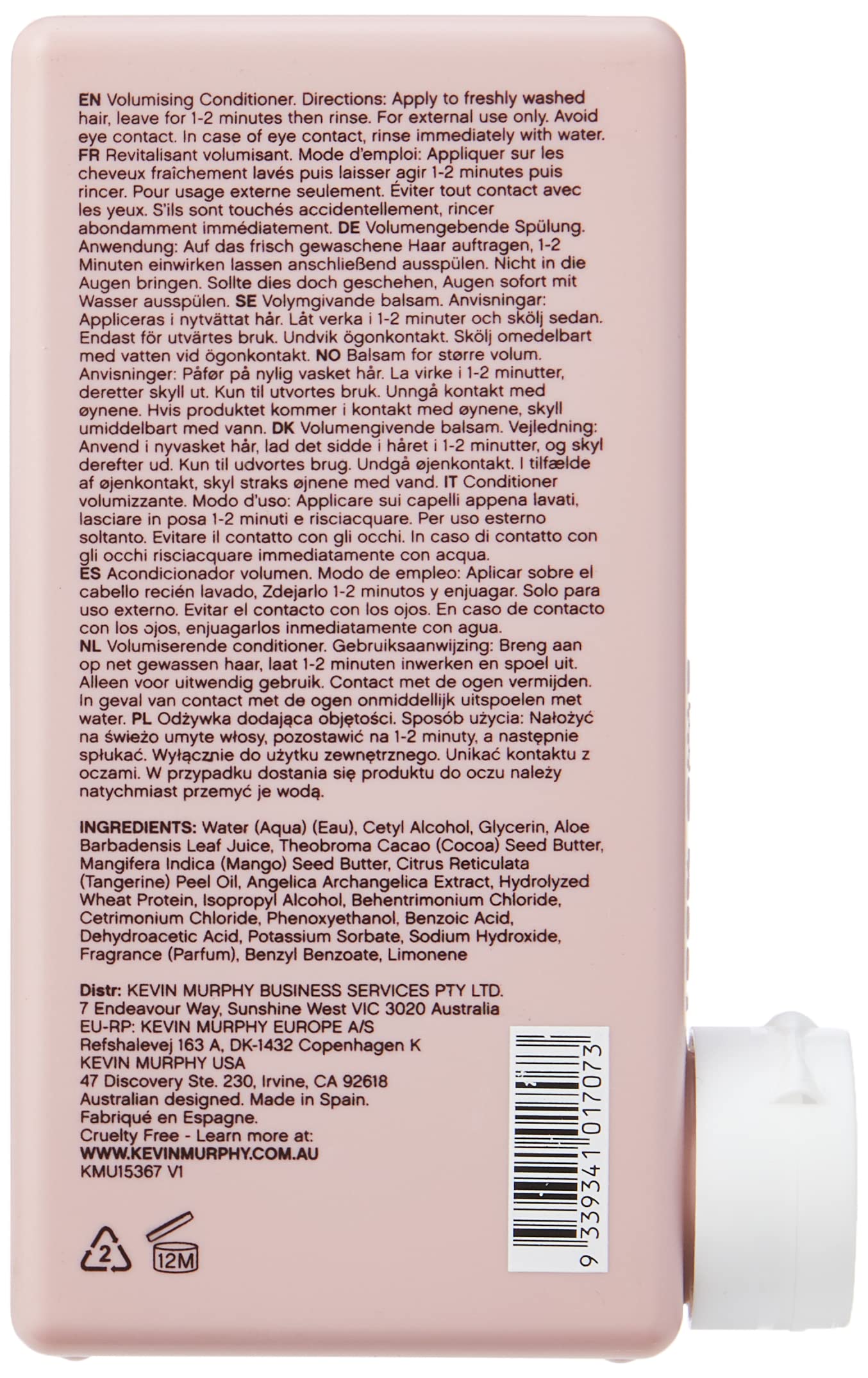 Foto 4 pulgar | Acondicionador Kevin Murphy Angel Rinse Para Cabello Teñido Fino - Venta Internacional.