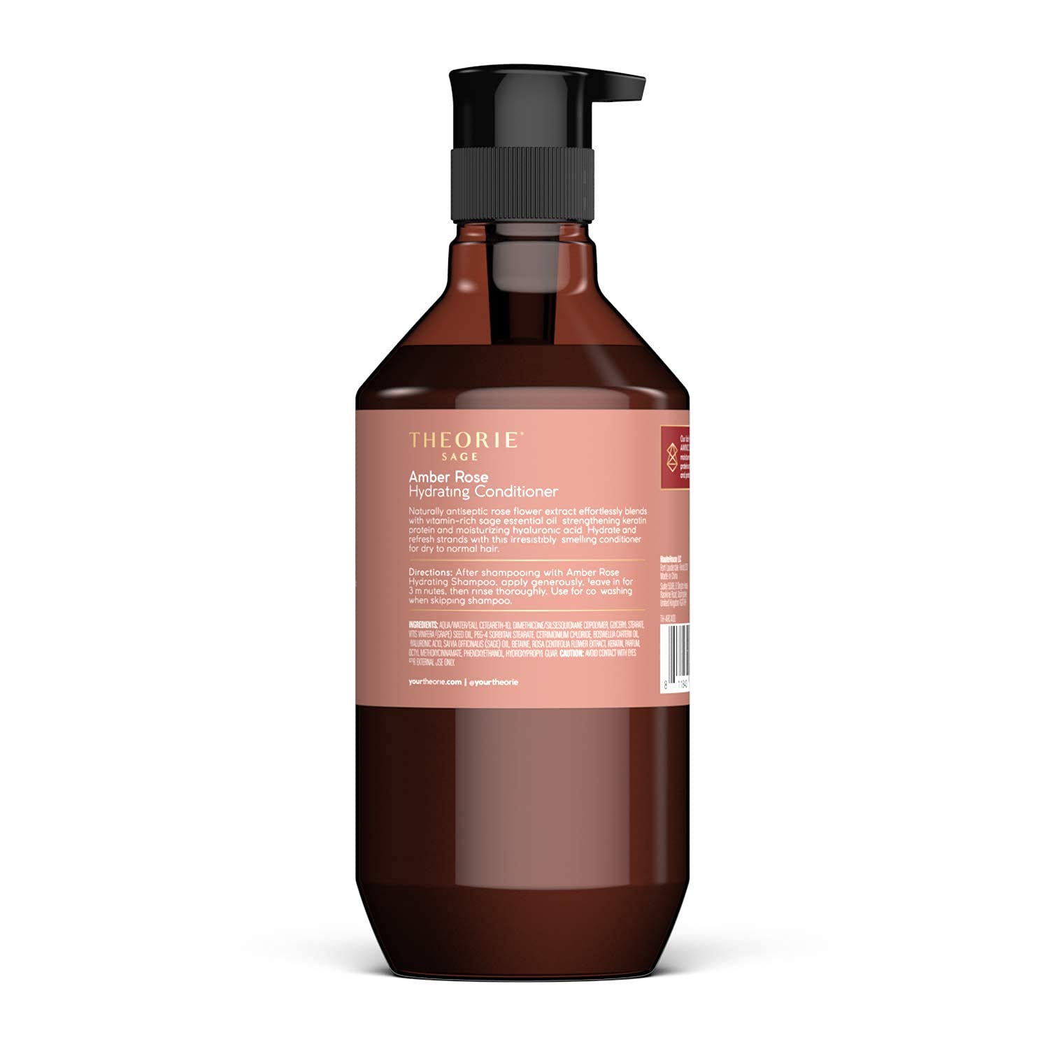 Foto 3 pulgar | Acondicionador Theorie Amber Rose Hidratante 400 Ml Para Todo El Cabello - Venta Internacional.