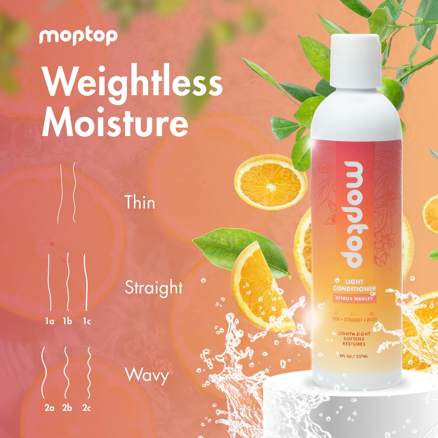 Foto 4 pulgar | Acondicionador Moptop, Hidratante Ligero Y Ligero Para Cabello, 240 Ml - Venta Internacional.