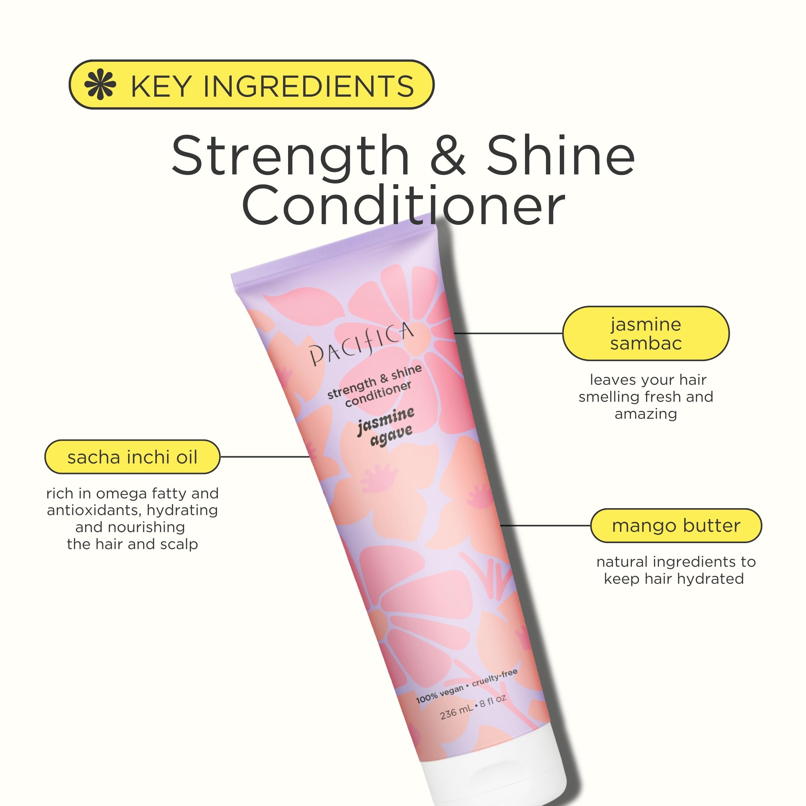 Foto 7 pulgar | Acondicionador Pacifica Jasmine Agave Strength & Shine - Venta Internacional.