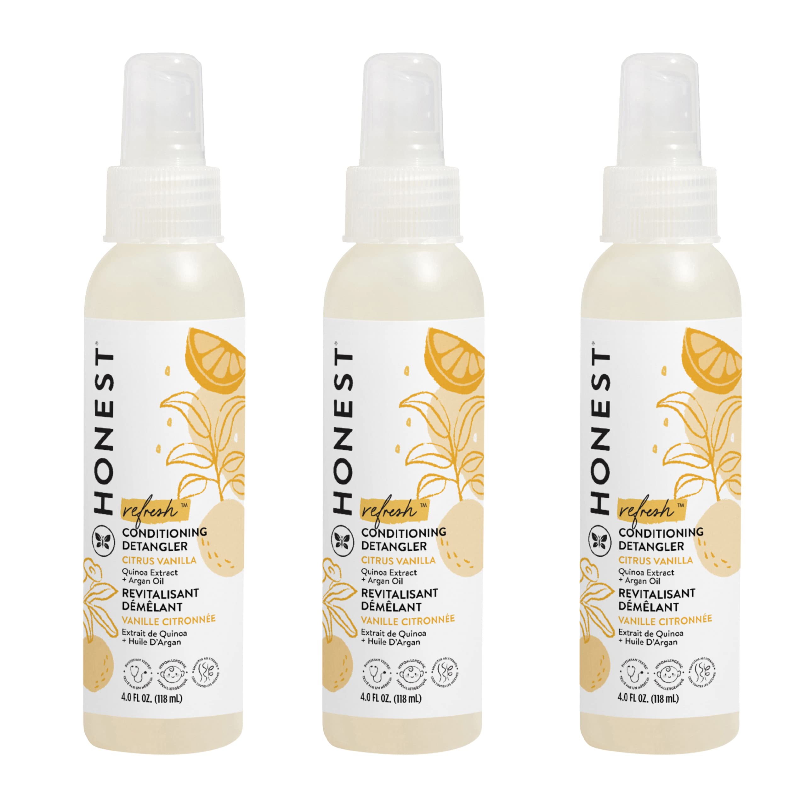 Foto 1 | Desenredante De Cabello The Honest Company, Paquete De 3 Unidades, Cítricos Y Vainilla - Venta Internacional.
