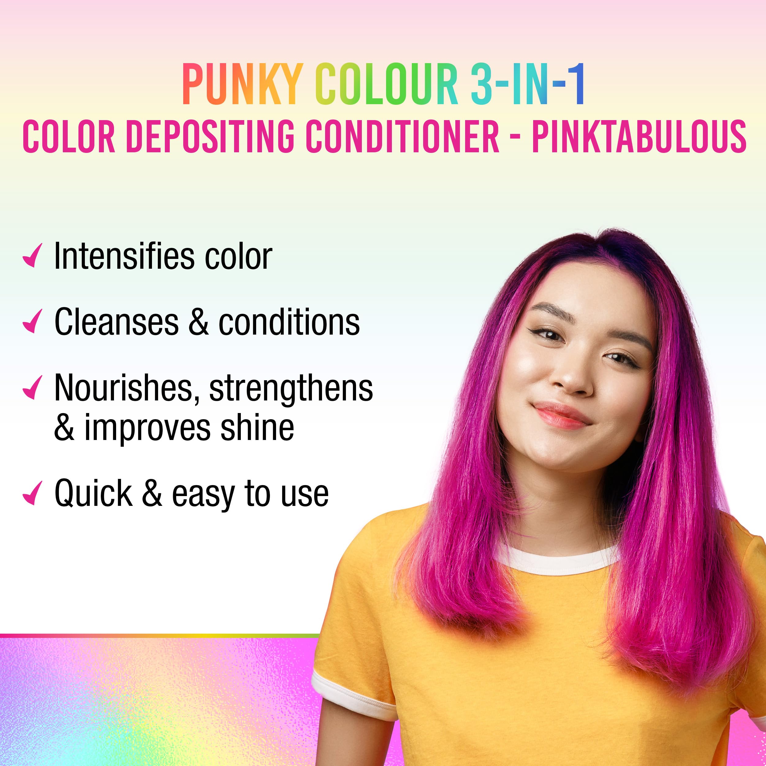 Foto 3 pulgar | Limpiador Y Acondicionador Para Cabello Punky Colour 3 En 1, Rosa, 250 Ml - Venta Internacional.