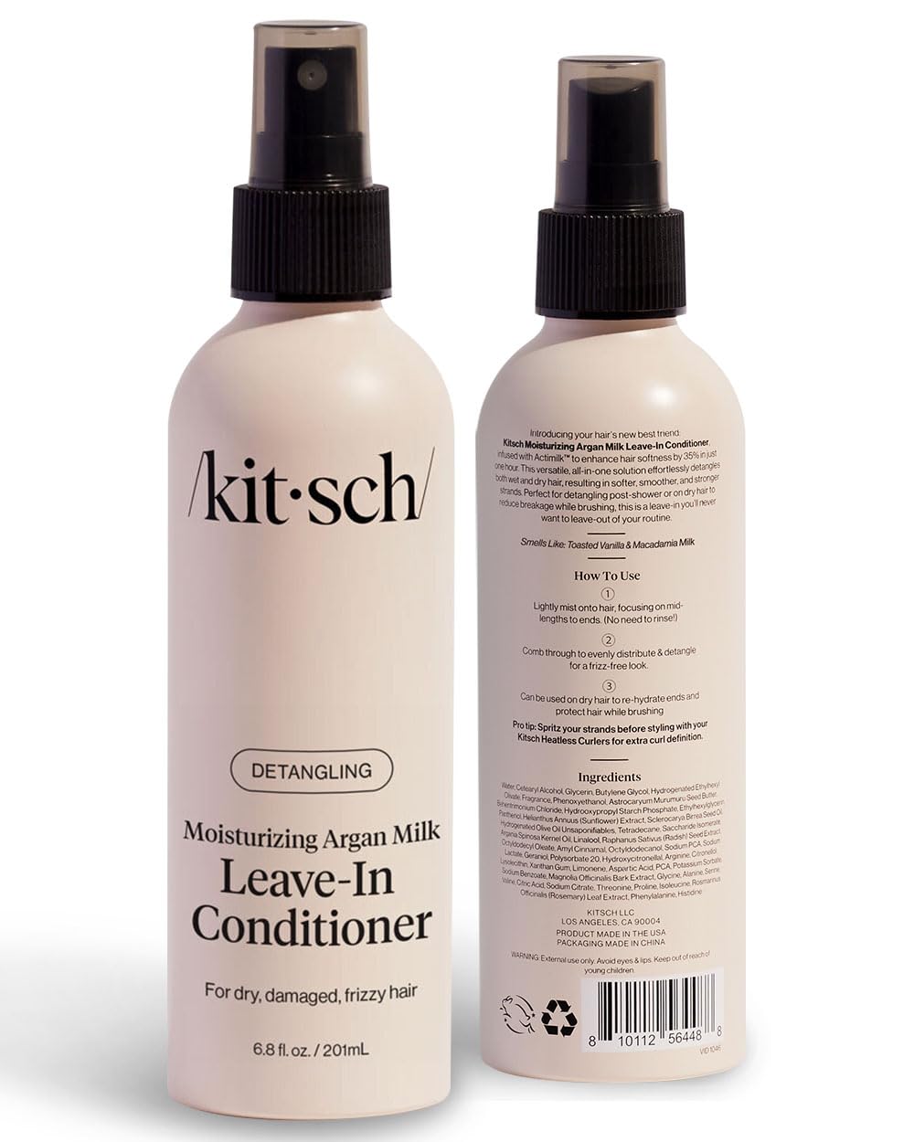 Acondicionador Sin Enjuague Kitsch Con Leche De Argán Con Mantequilla De Murumuru, 200 Ml - Venta Internacional.