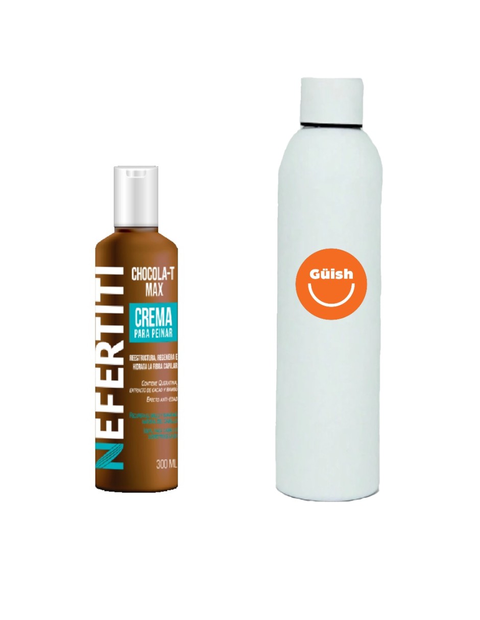 Foto 2 pulgar | Crema Para Peinar Hidratación + Termo De Agua De Regalo Güish
