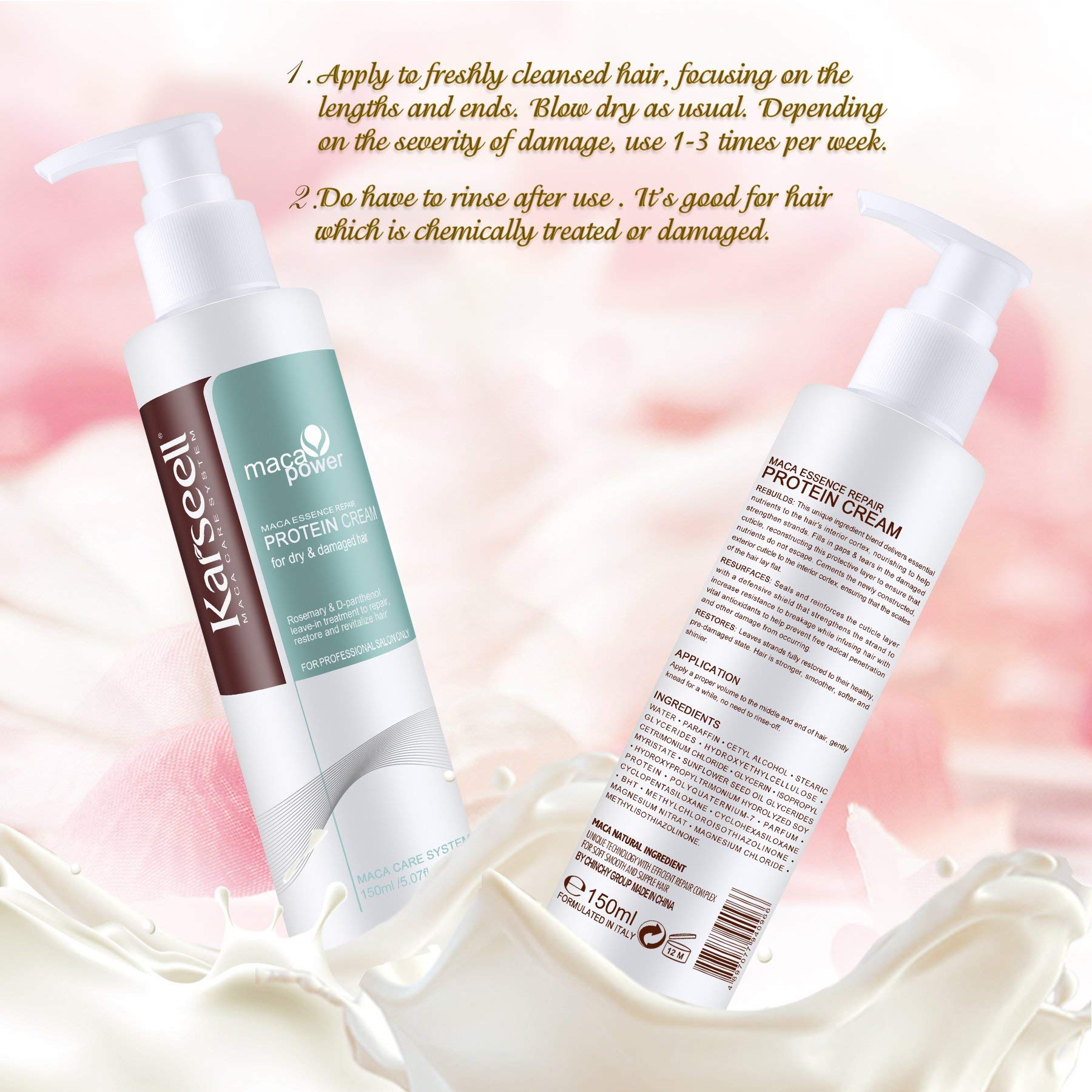 Foto 6 | Acondicionador Sin Enjuague Karseell Repair Protein Cream 150 Ml - Venta Internacional.