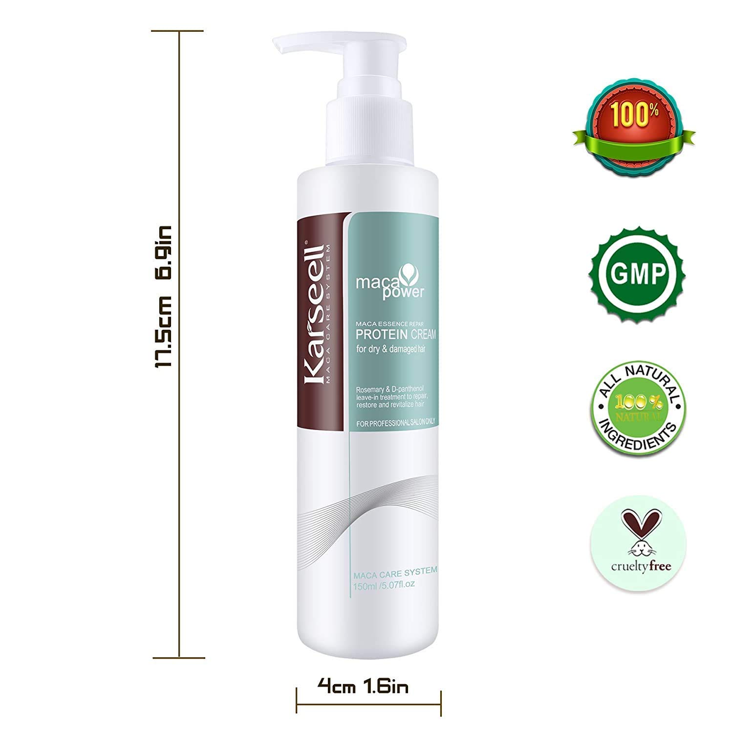 Foto 7 | Acondicionador Sin Enjuague Karseell Repair Protein Cream 150 Ml - Venta Internacional.