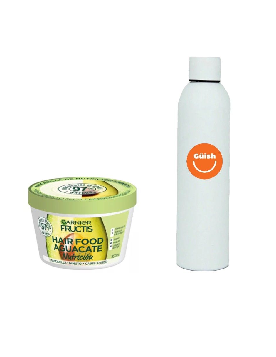 Foto 2 pulgar | Acondicionador Garnier Fructis Hair Food Aguacate 350ml + Termo de Agua de Regalo