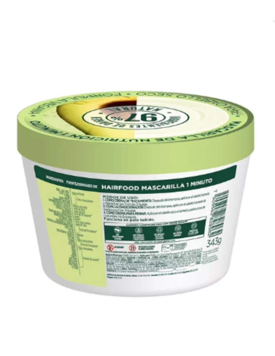 Foto 3 | Acondicionador Garnier Fructis Hair Food Aguacate 350ml + Termo de Agua de Regalo
