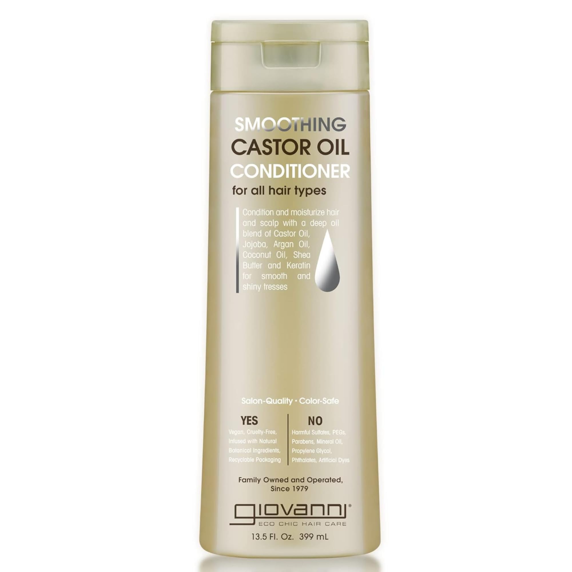 Acondicionador Giovanni, Aceite De Ricino Suavizante, 400 Ml, Para Todo Tipo De Cabello - Venta Internacional.