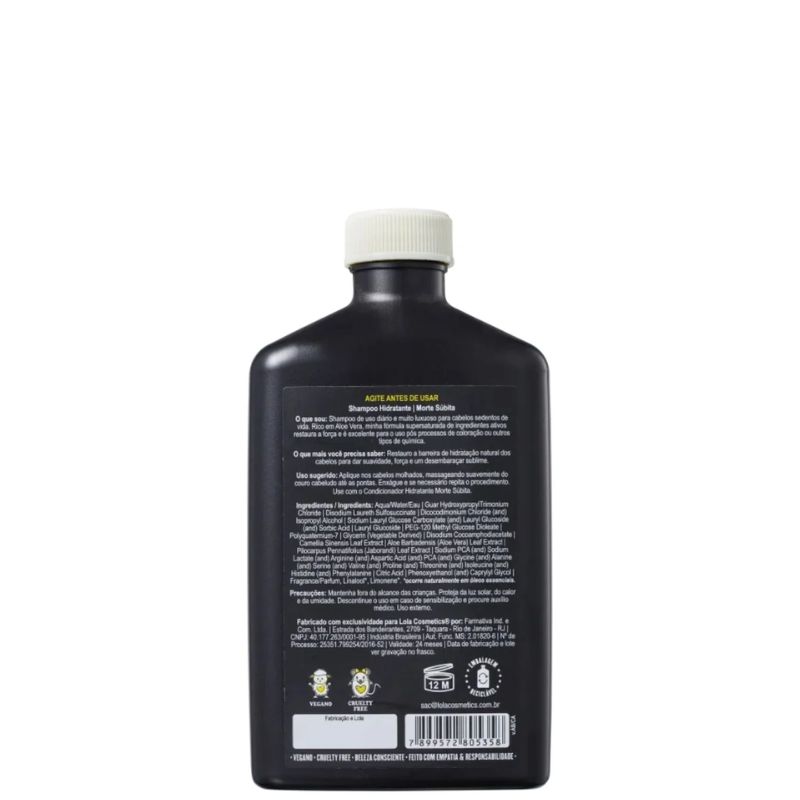 Foto 3 pulgar | Lola Cosmetics Shampoo Hidratante Morte Subita 250 Ml.