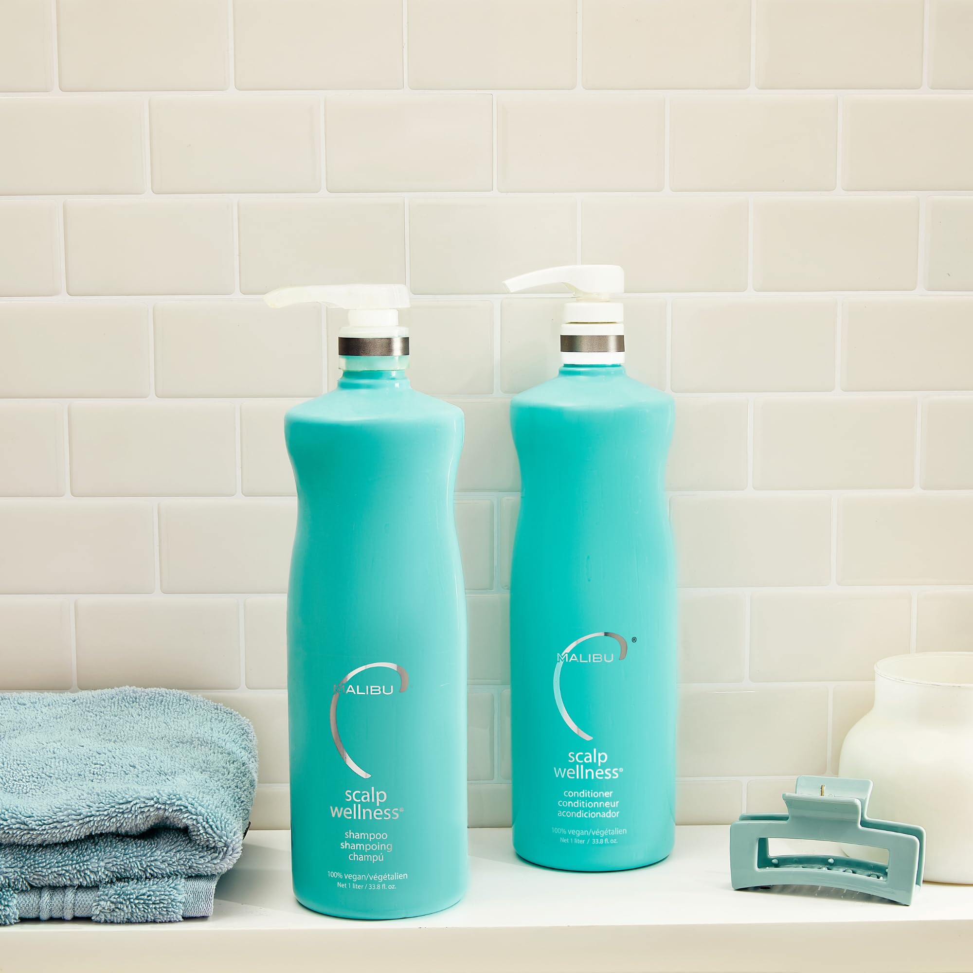 Foto 2 | Acondicionador Malibu C Scalp Wellness, 1 Litro, Con Eucalipto Y Hierbabuena - Venta Internacional.