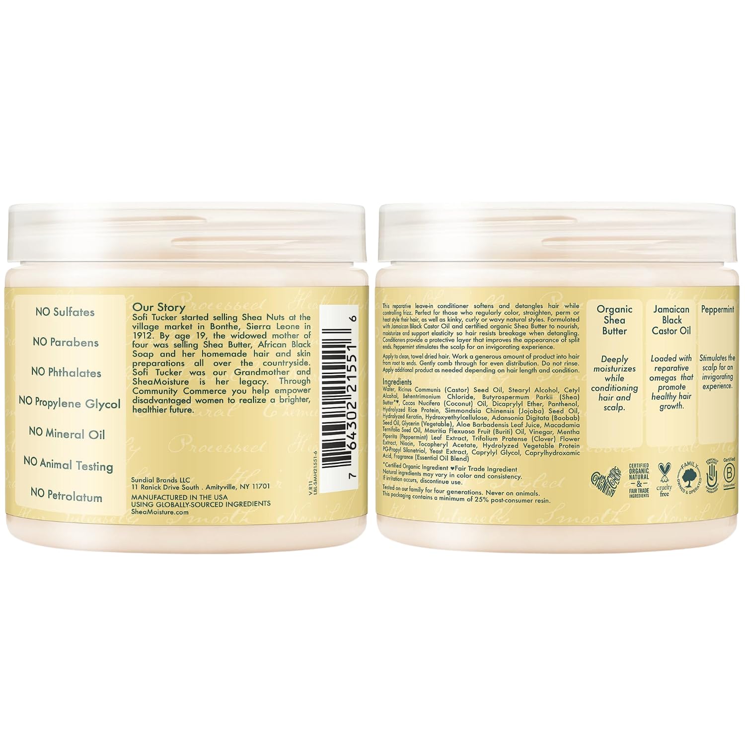 Foto 3 pulgar | Acondicionador Sin Enjuague Sheamoisture Con Aceite De Ricino Negro Jamaicano - Venta Internacional.