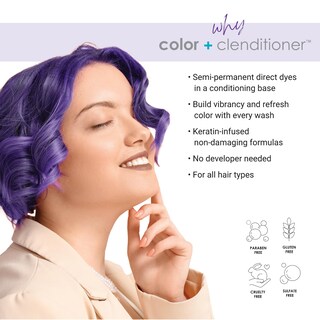 Foto 2 | Tinte Para El Cabello Keracolor Clenditioner Purple 350 Ml Semipermanente - Venta Internacional.
