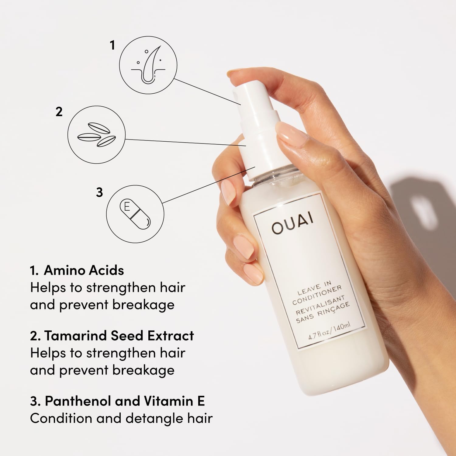 Foto 3 | Acondicionador Y Protector Térmico Sin Enjuague En Aerosol Ouai, 45 Ml - Venta Internacional.