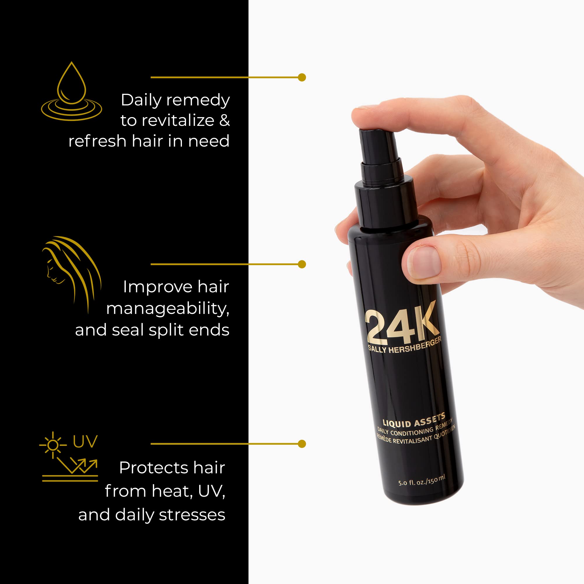 Foto 3 pulgar | Remedio Acondicionador Sally Hershberger 24k Liquid Assets 150 Ml - Venta Internacional.