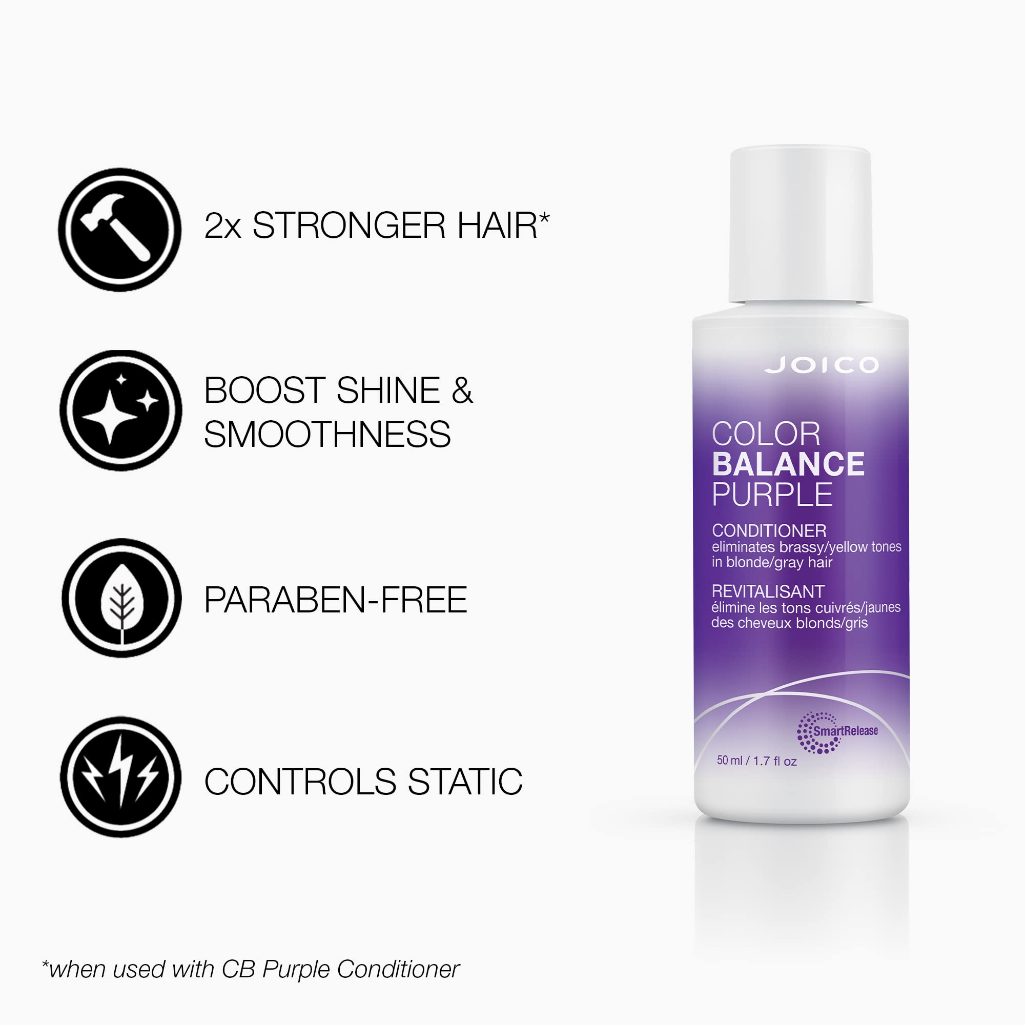 Foto 3 | Acondicionador Joico Color Balance Purple, 50 Ml, Para Rubio Frío - Venta Internacional.