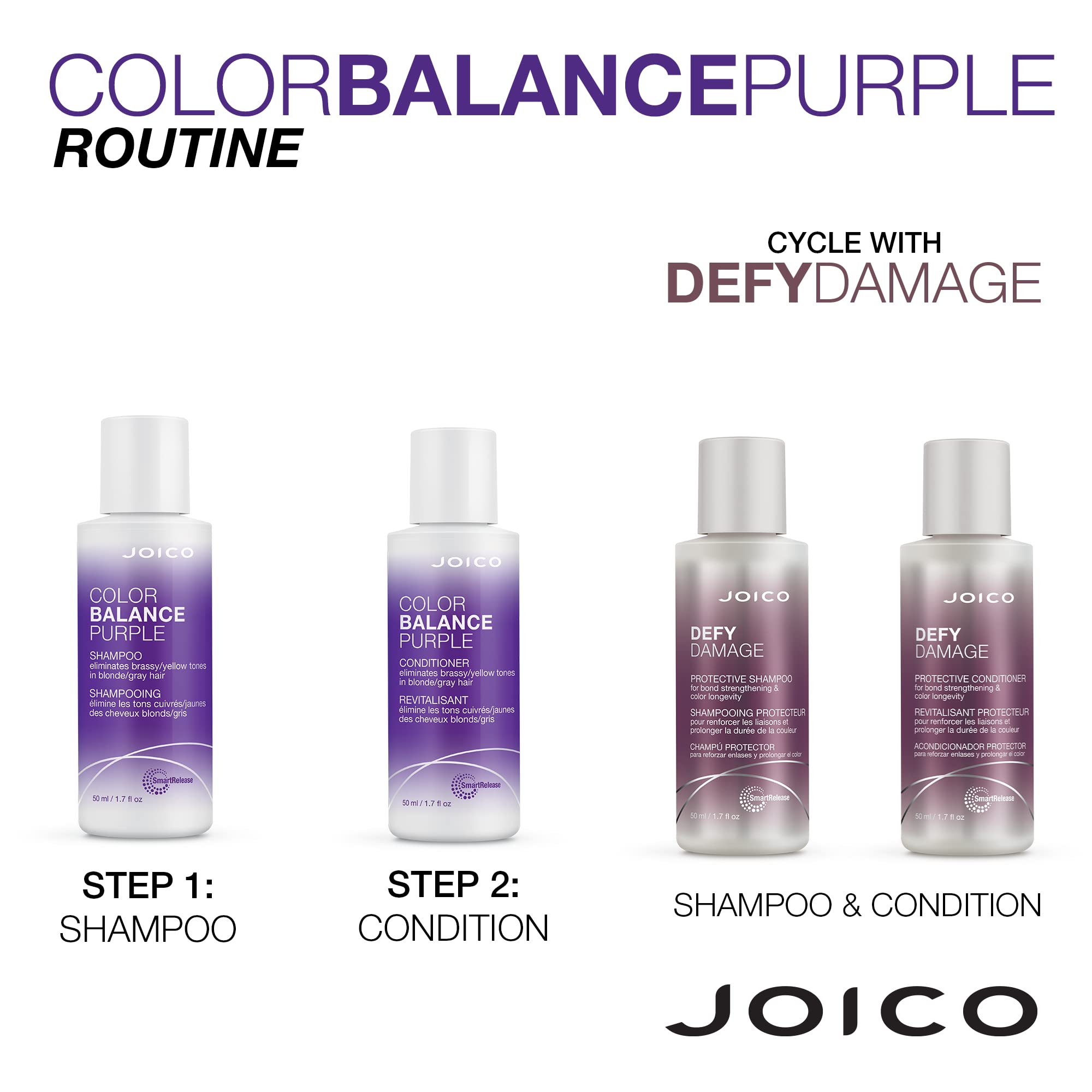 Foto 6 | Acondicionador Joico Color Balance Purple, 50 Ml, Para Rubio Frío - Venta Internacional.